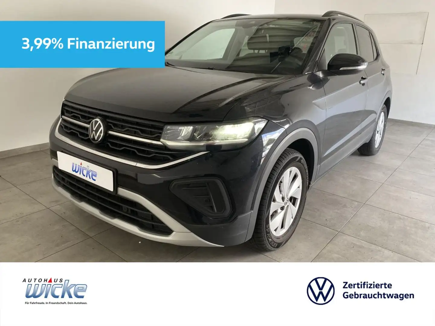 Volkswagen T-Cross 1.0 TSI Life CONNECT KLIMA PDC LED SITZHEI Schwarz - 1