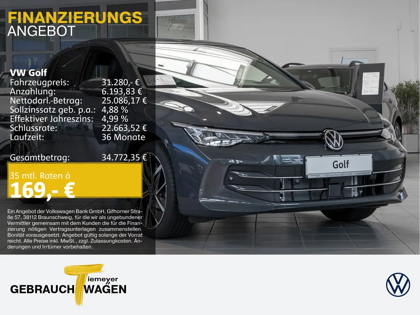 Volkswagen Golf 1.5 eTSI DSG STYLE Modell 50 Jahre PANO AHK Grey - 1