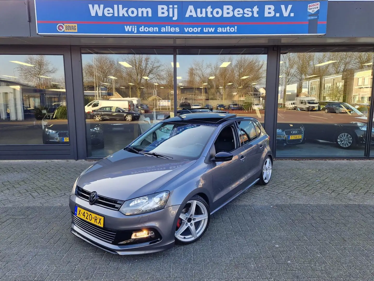 Volkswagen Polo 1.2, Elektr. Schuifdak, Cruise/Climate Contr. Grigio - 1