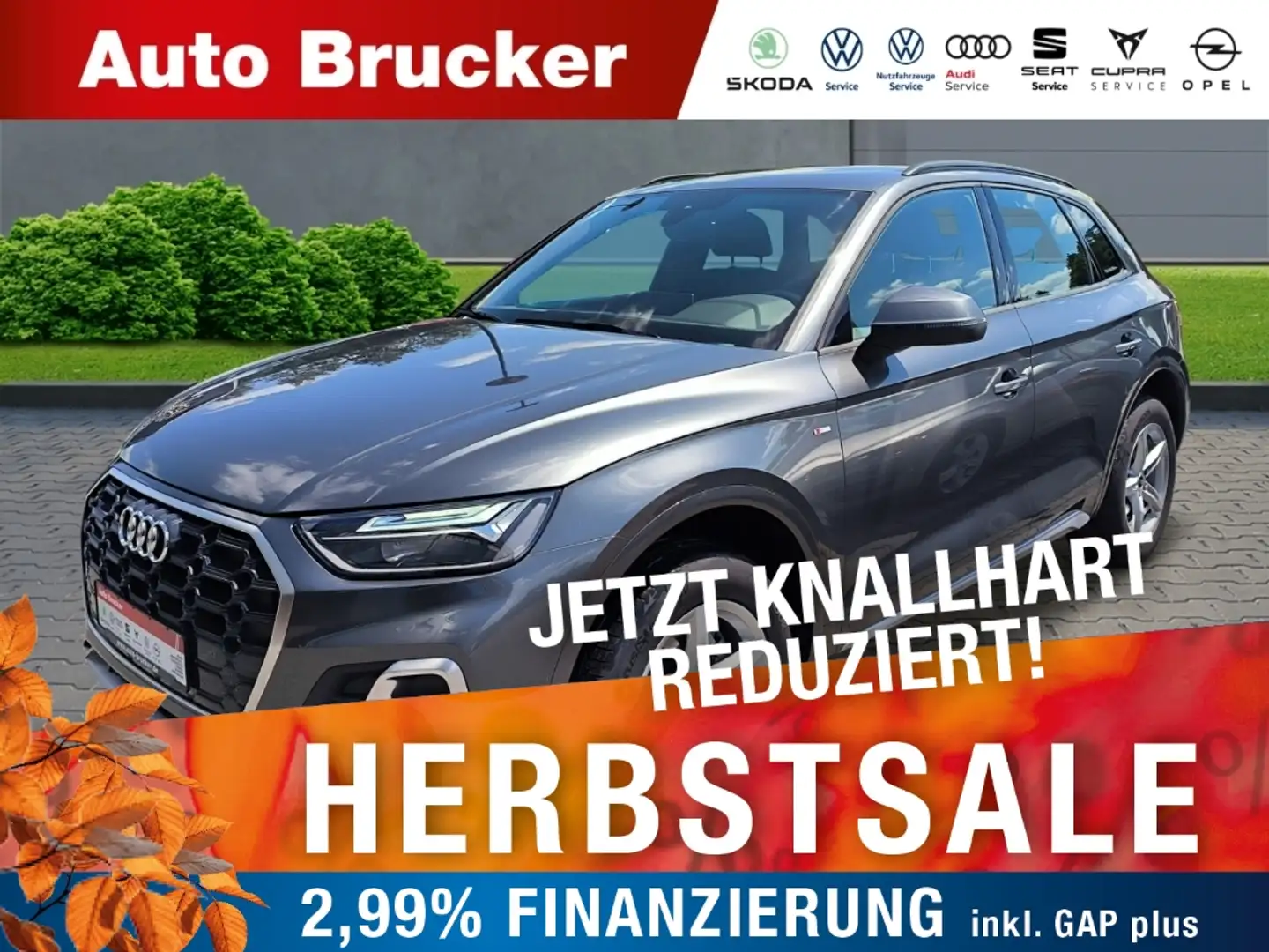 Audi Q5 45 TFSI quattro S line 2.0+Anhängerkupplung+Navi+S Grau - 1