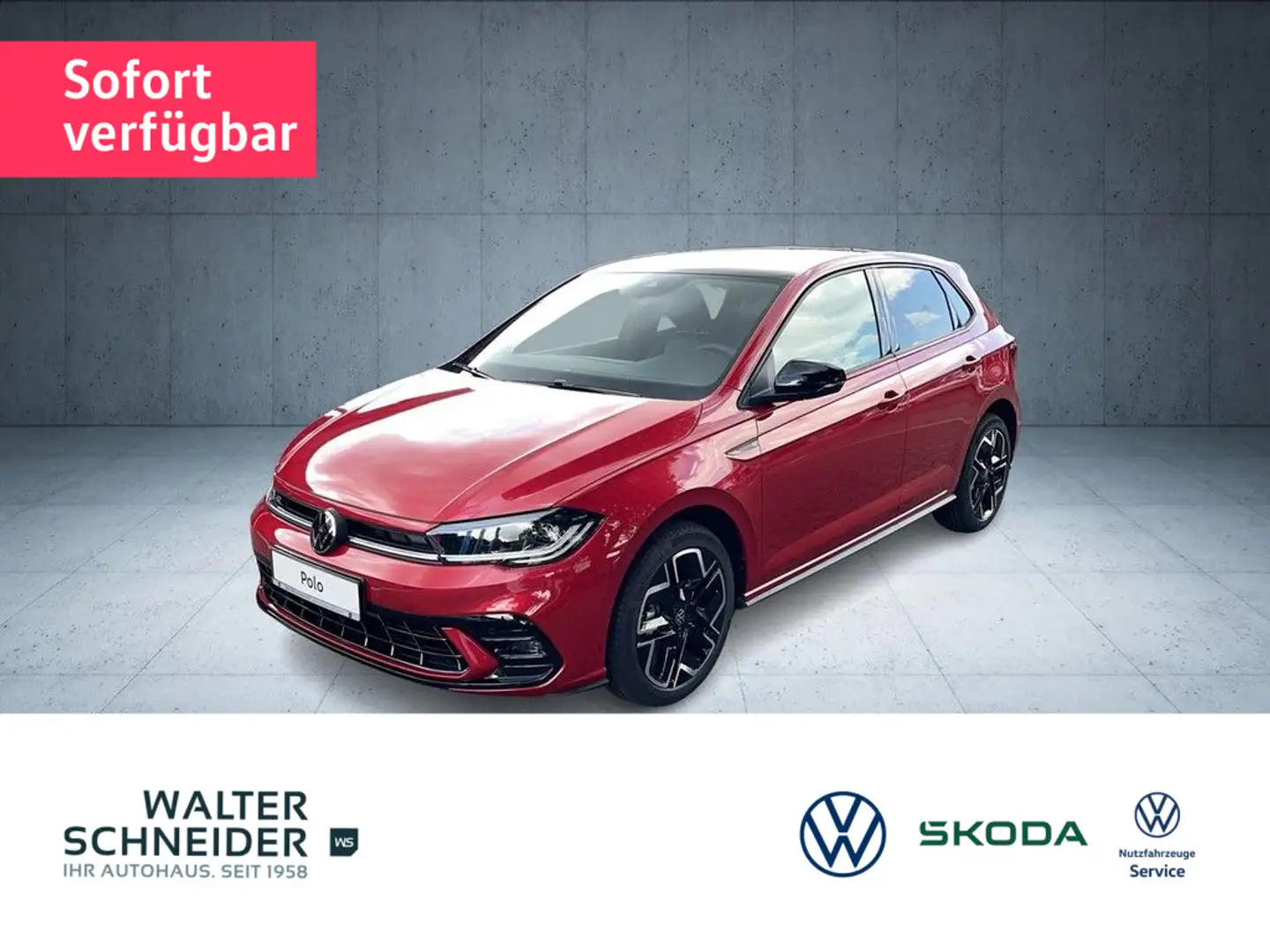 Volkswagen Polo R-Line 1.0 TSI 95 PS DSG Klima Navi SHZ IQ Rojo - 1