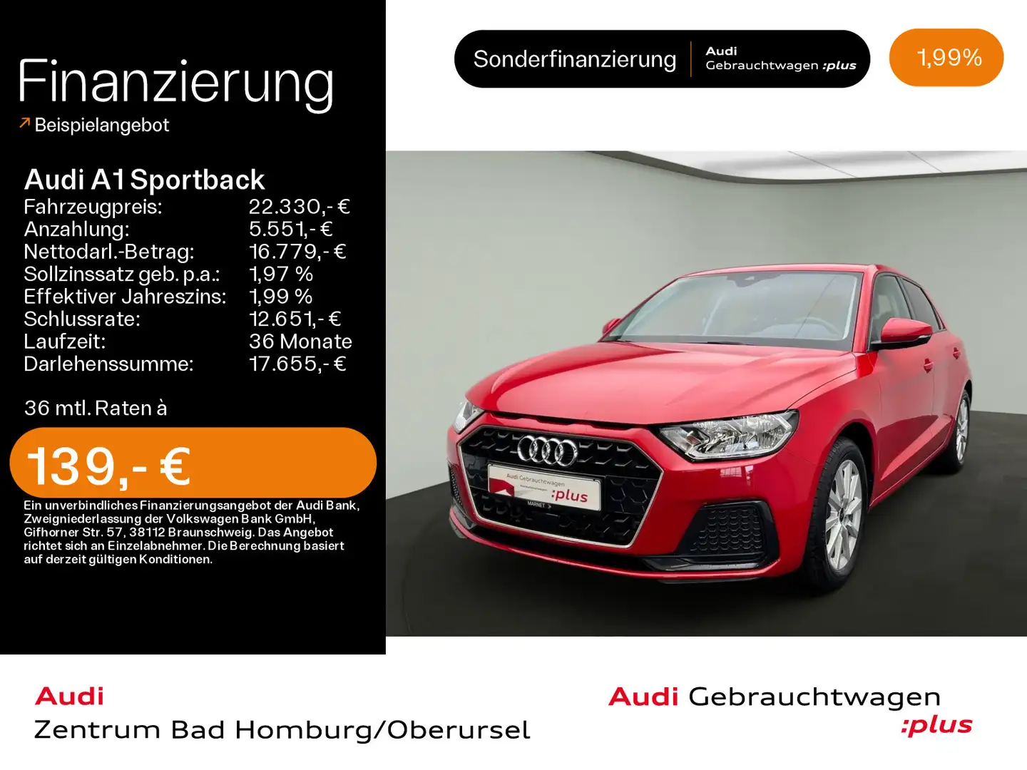 Audi A1 Advanced 25 TFSI*Alu*PDC*Audi Conne Červená - 1