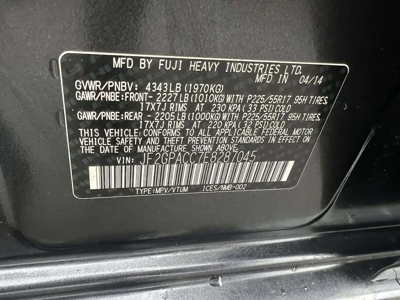 Subaru XV photo Subaru XV