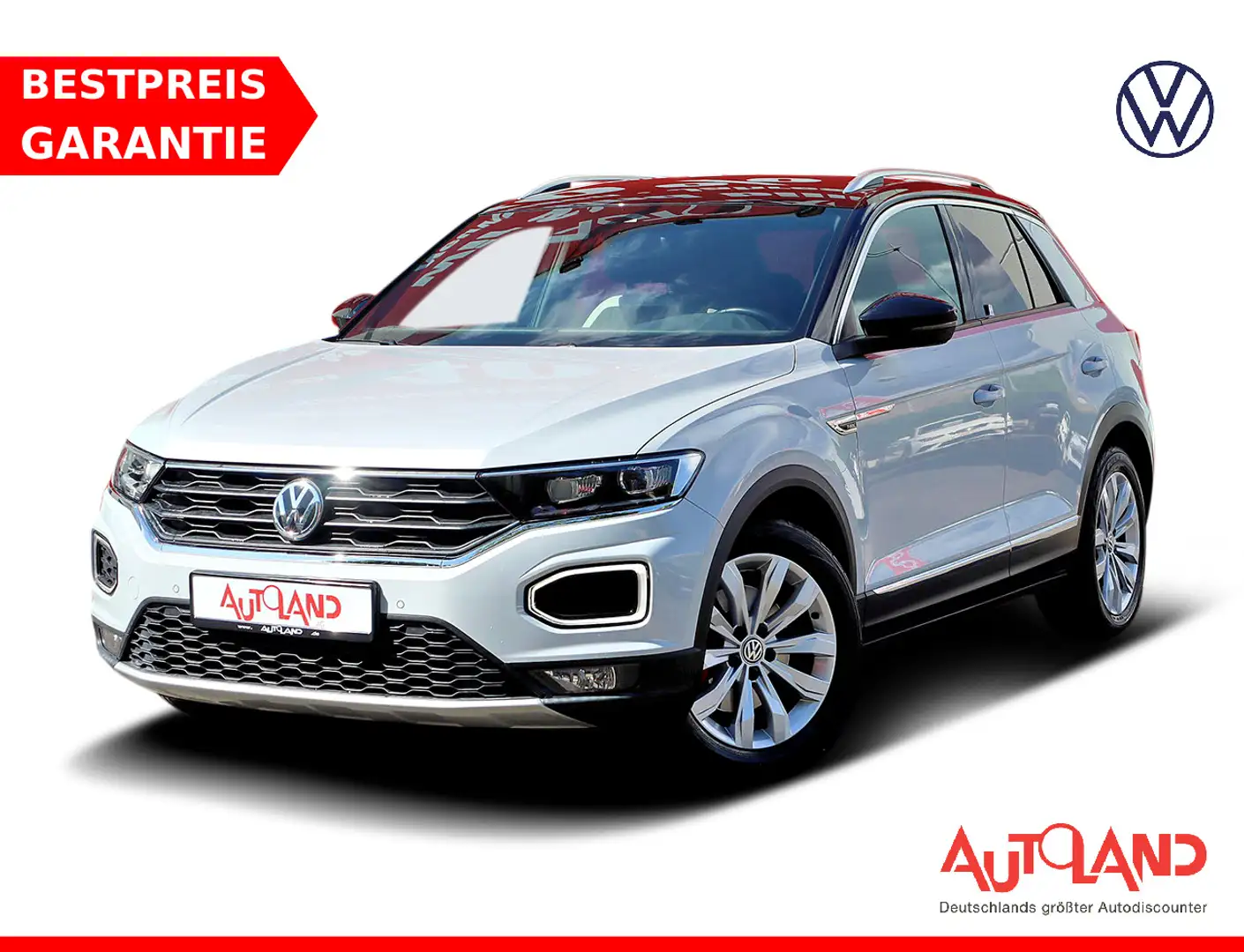 Volkswagen T-Roc 2.0 TSI DSG Sport 4M LED Navi ACC VC AHK Weiß - 1