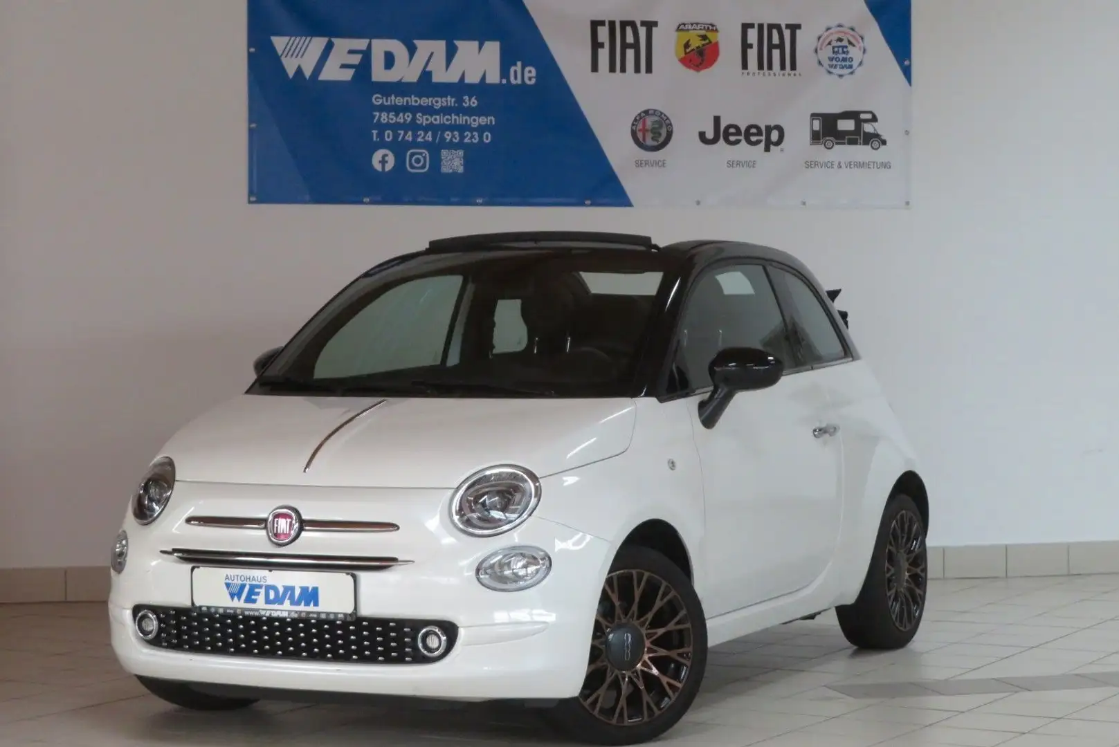 Fiat 500C 120th Jahre Lounge 1.2 8V Automatik *NAVI* Weiß - 1