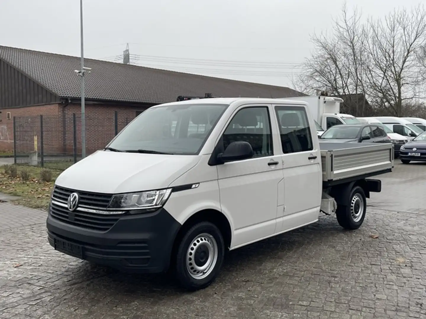 Volkswagen T6 Transporter 2.0TDI Doka 1Hand*Klima*AHK Blanc - 2