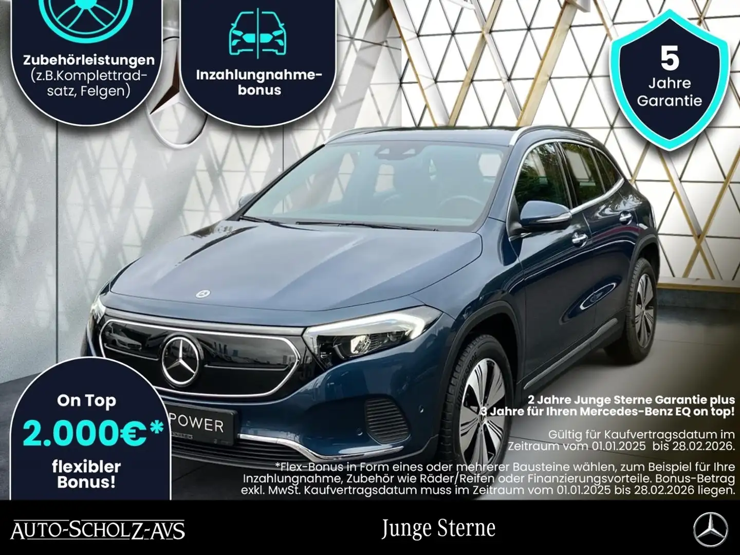 Mercedes-Benz EQA 250 Progressive AHK*Kam*Distro*Easy-P*LenkHz Blau - 1
