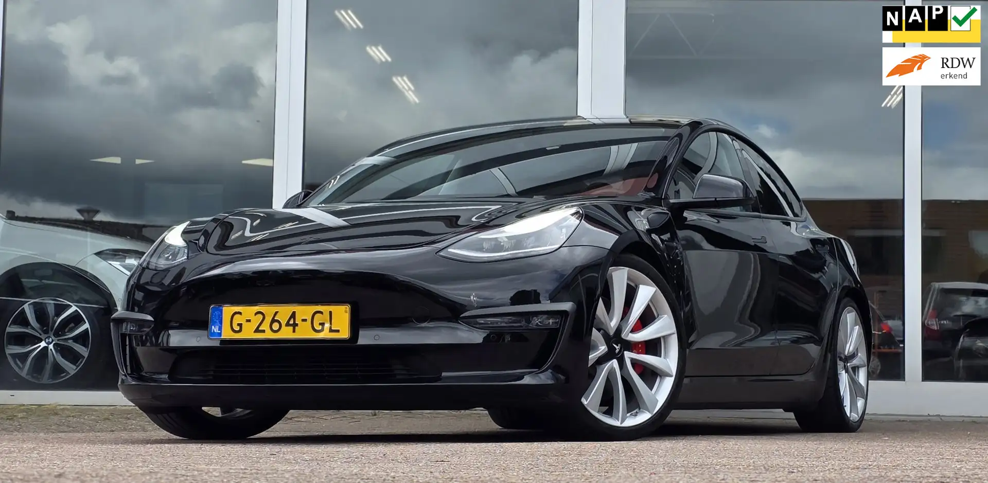 Tesla Model 3 Performance AWD 75 kWh Carbon Premium Audio 20"LM Zwart - 1