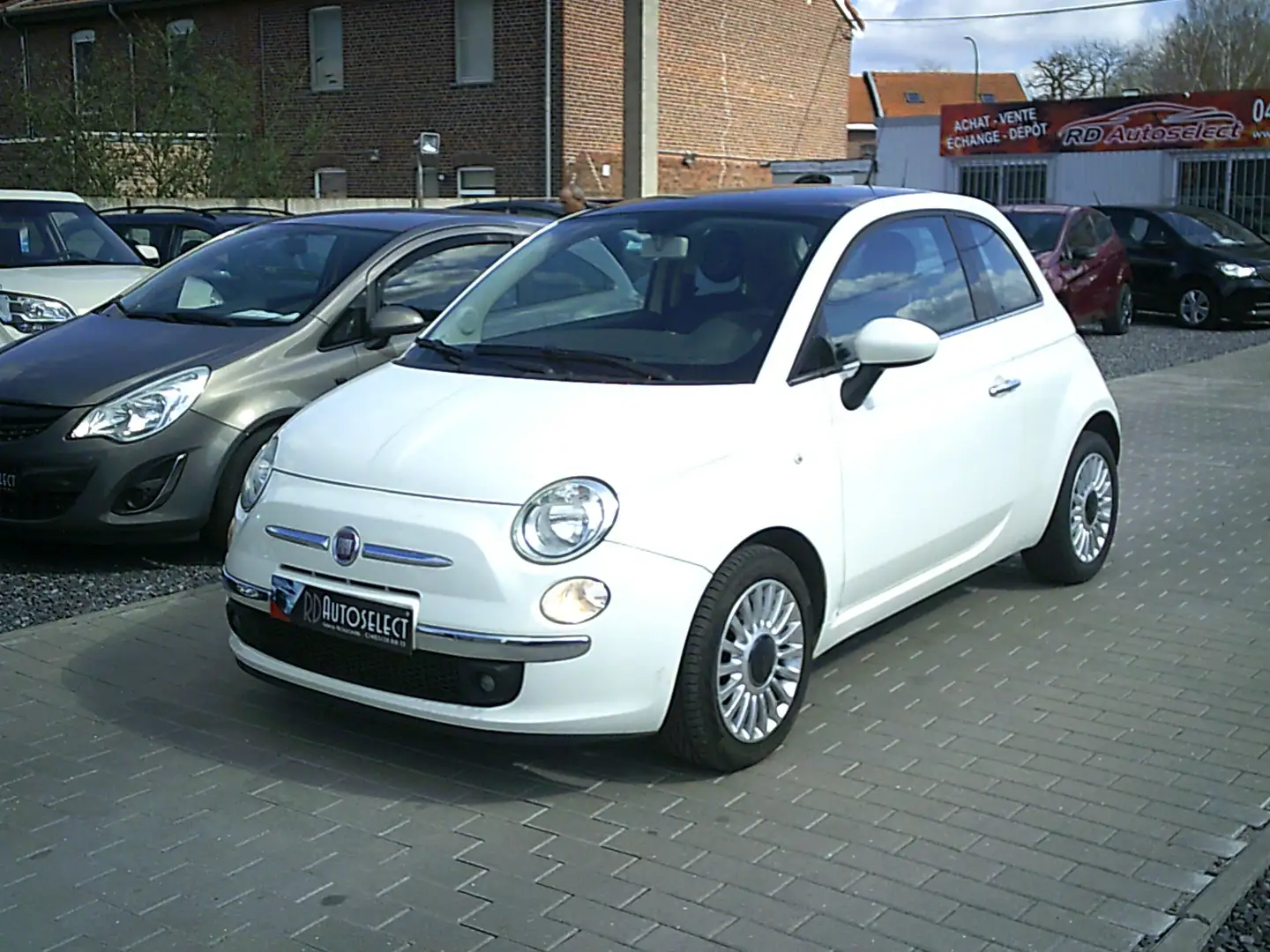 Fiat 500 1.2i Lounge Stop Blanc - 1