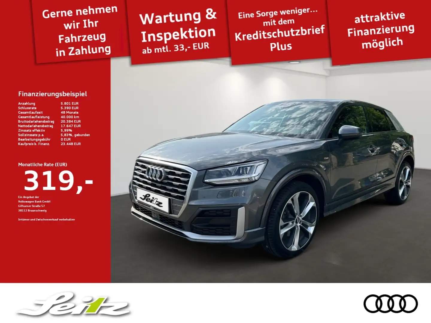 Audi Q2 2.0 TFSI quattro sport *AHK*B&O*LED*KAMERA* Grigio - 1