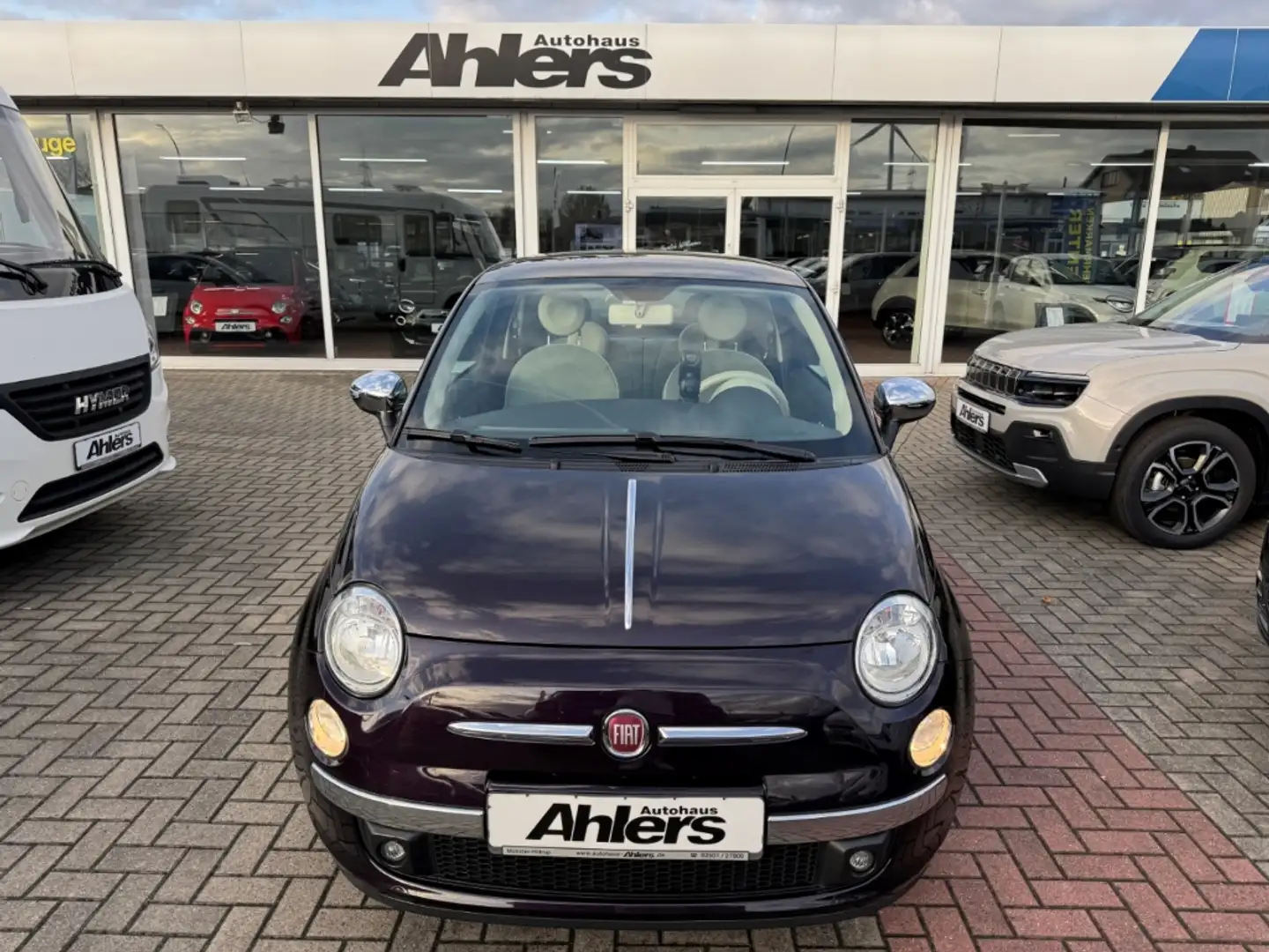 Fiat 500 Lounge+NAVI+PANO+8FACH+CHROM+ALU+ZAHNRIEMEN+KLIMA+ Paars - 2