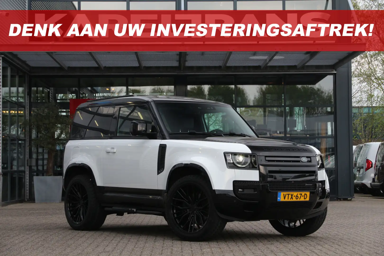 Land Rover Defender 90 3.0 D250 | HSE | Grijs kenteken | Panorama | El Wit - 1
