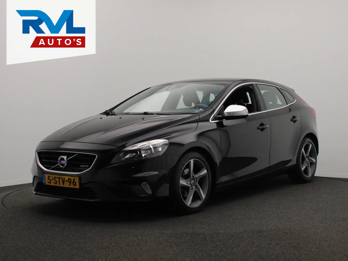 Volvo V40 1.6 D2 R-Design Origineel NL 1/2 Leder Zwart - 1