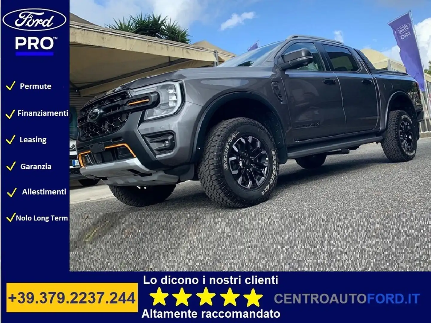 Ford Ranger 2.0 ecoblue doppia cabina Wildtrak X 205cv auto Grigio - 1