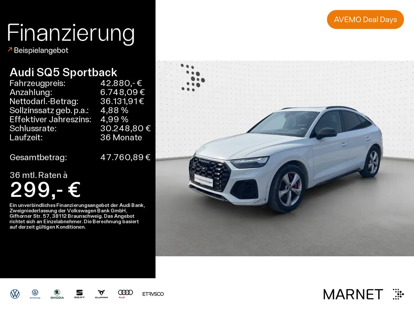 Audi SQ5 TDI*Navi*Matrix*Alu*B&O*PDC*Pano*V Weiß - 1