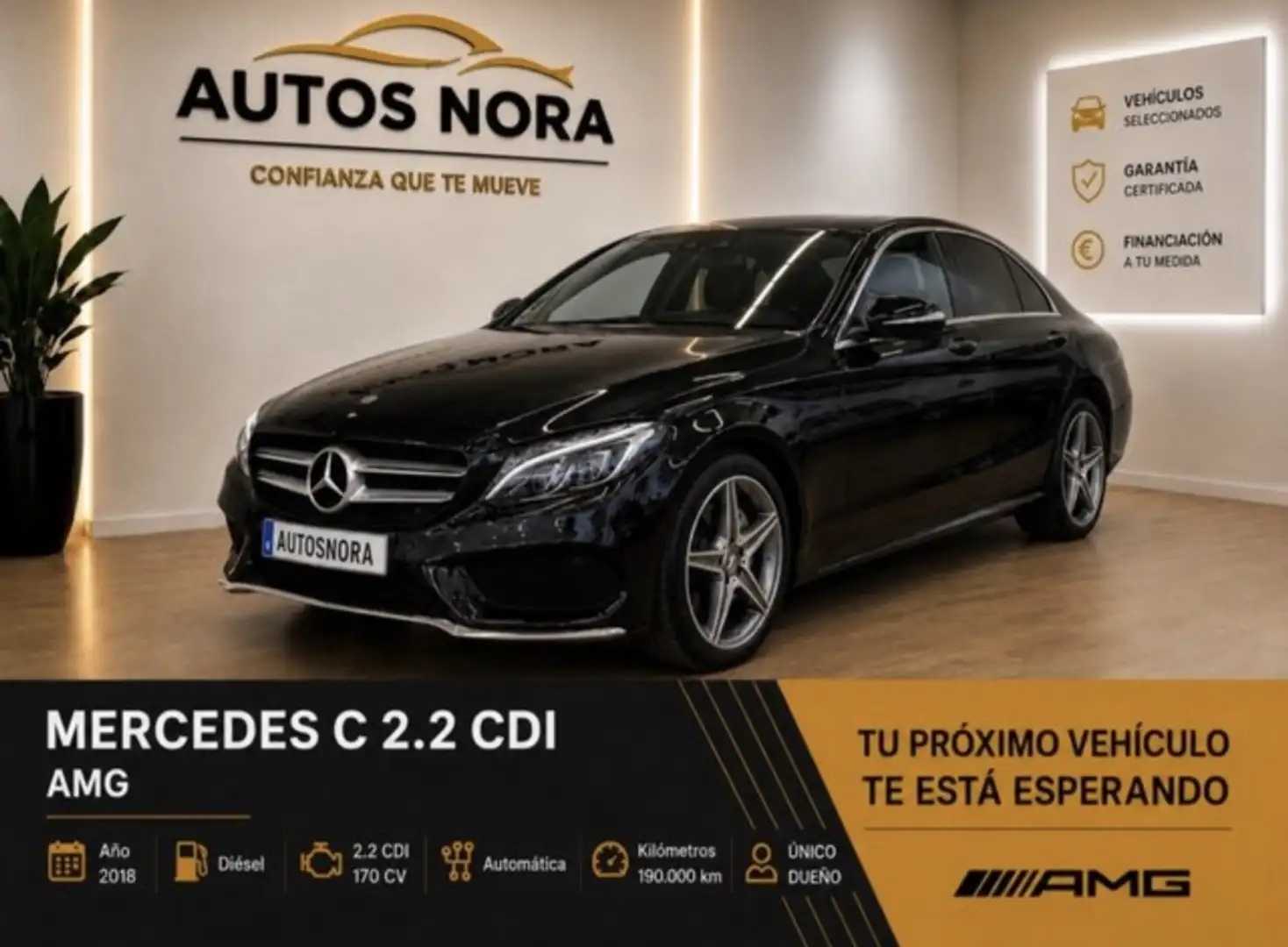 Mercedes-Benz C 220 220d 9G-Tronic Negro - 1