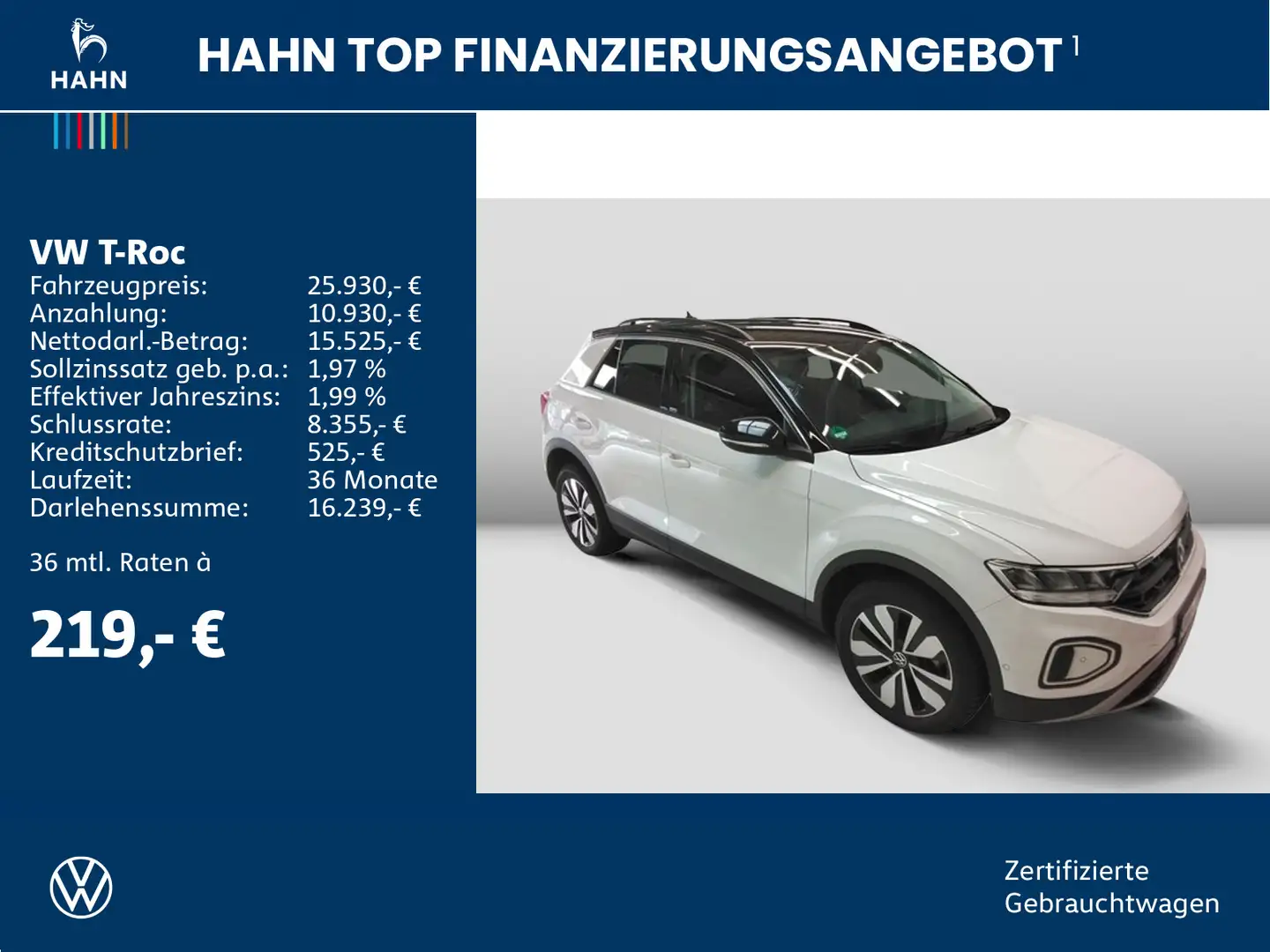 Volkswagen T-Roc 1.0TSI Move AHK LED Navi PDC Standheizung Weiß - 2