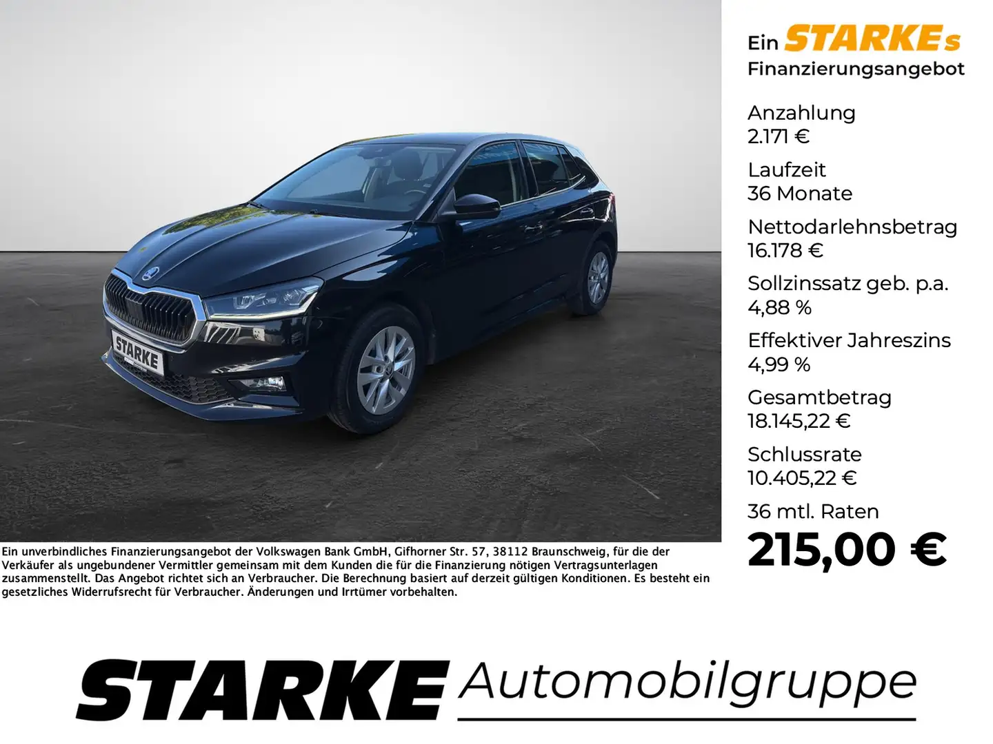 Skoda Fabia 1.0 TSI DSG Style Schwarz - 1