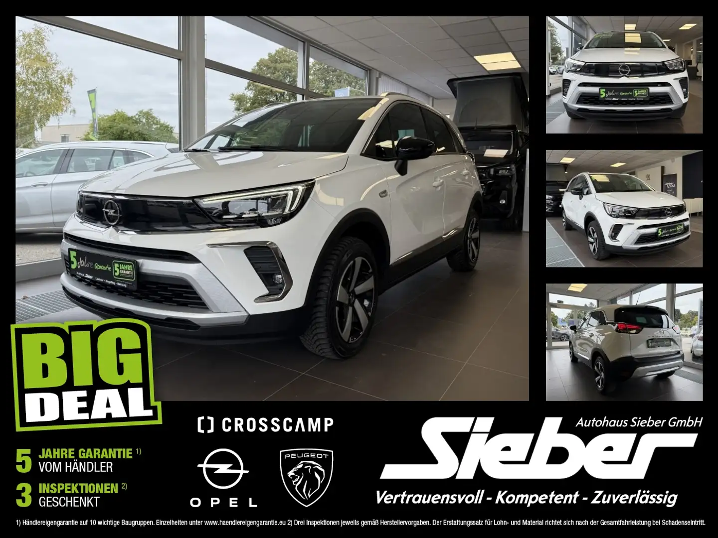 Opel Crossland 1.2 Turbo Ultimate Sitzhzg*Kamera*Navi Weiß - 1