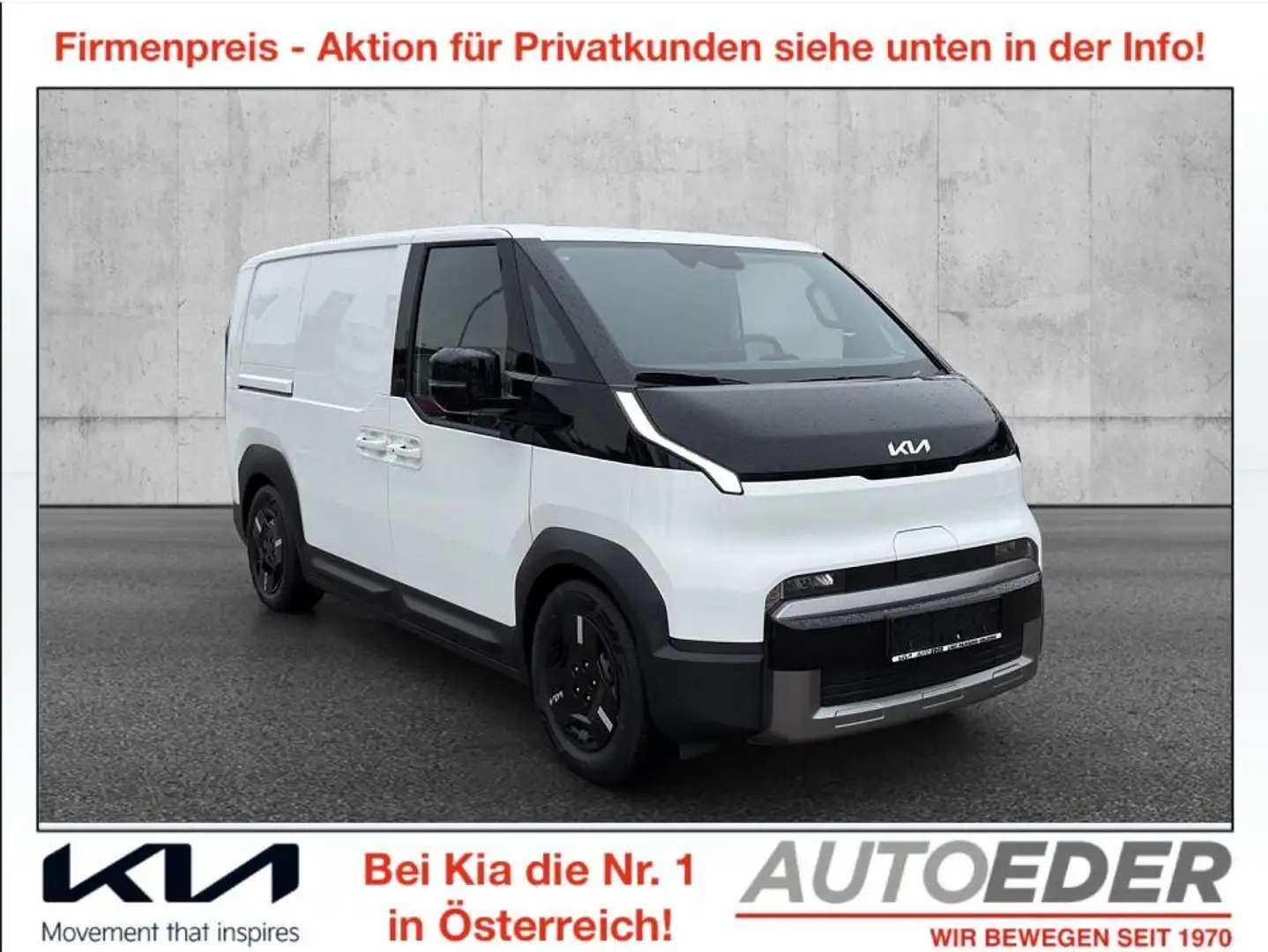 Kia PV5 Cargo 4DR 71,2kWh L2H1 Pure Weiß - 1