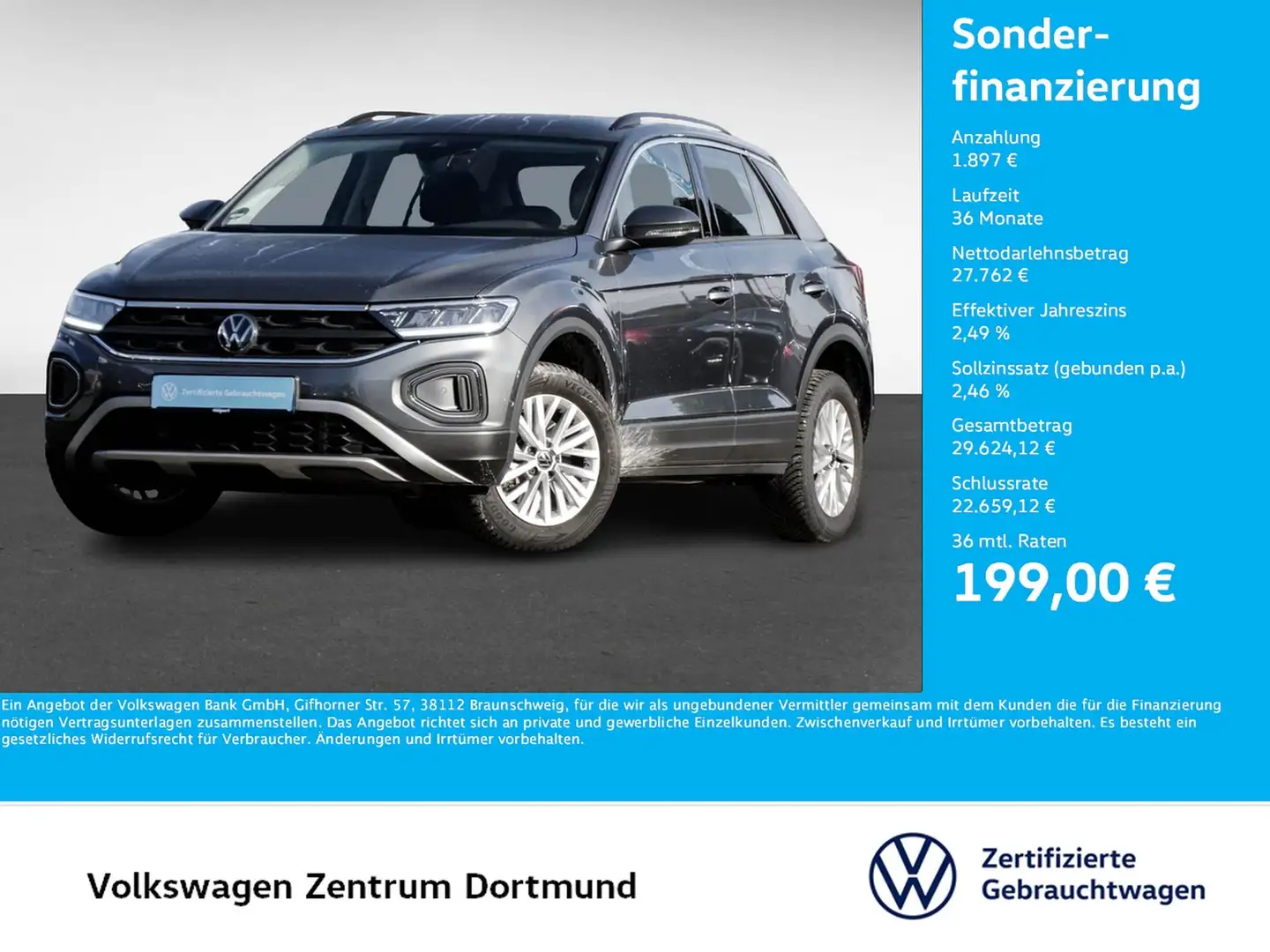 Volkswagen T-Roc 2.0 LIFE CAM NAVI ALU CARPLAY SITZHEIZUNG Grigio - 1