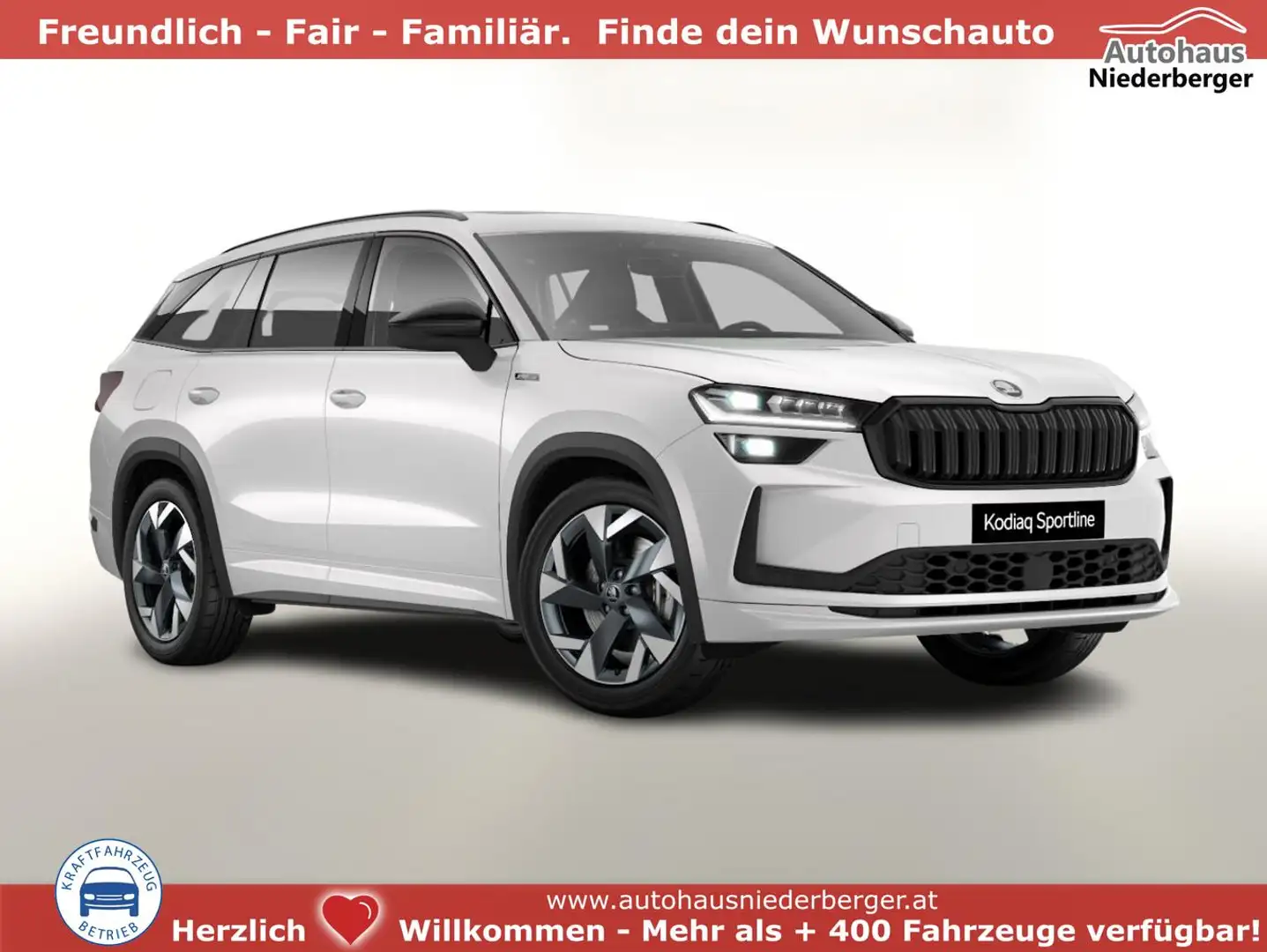 Skoda Kodiaq Sportline Sportl Matrix Nav Kessy ACC SunS 19Z ... Weiß - 1