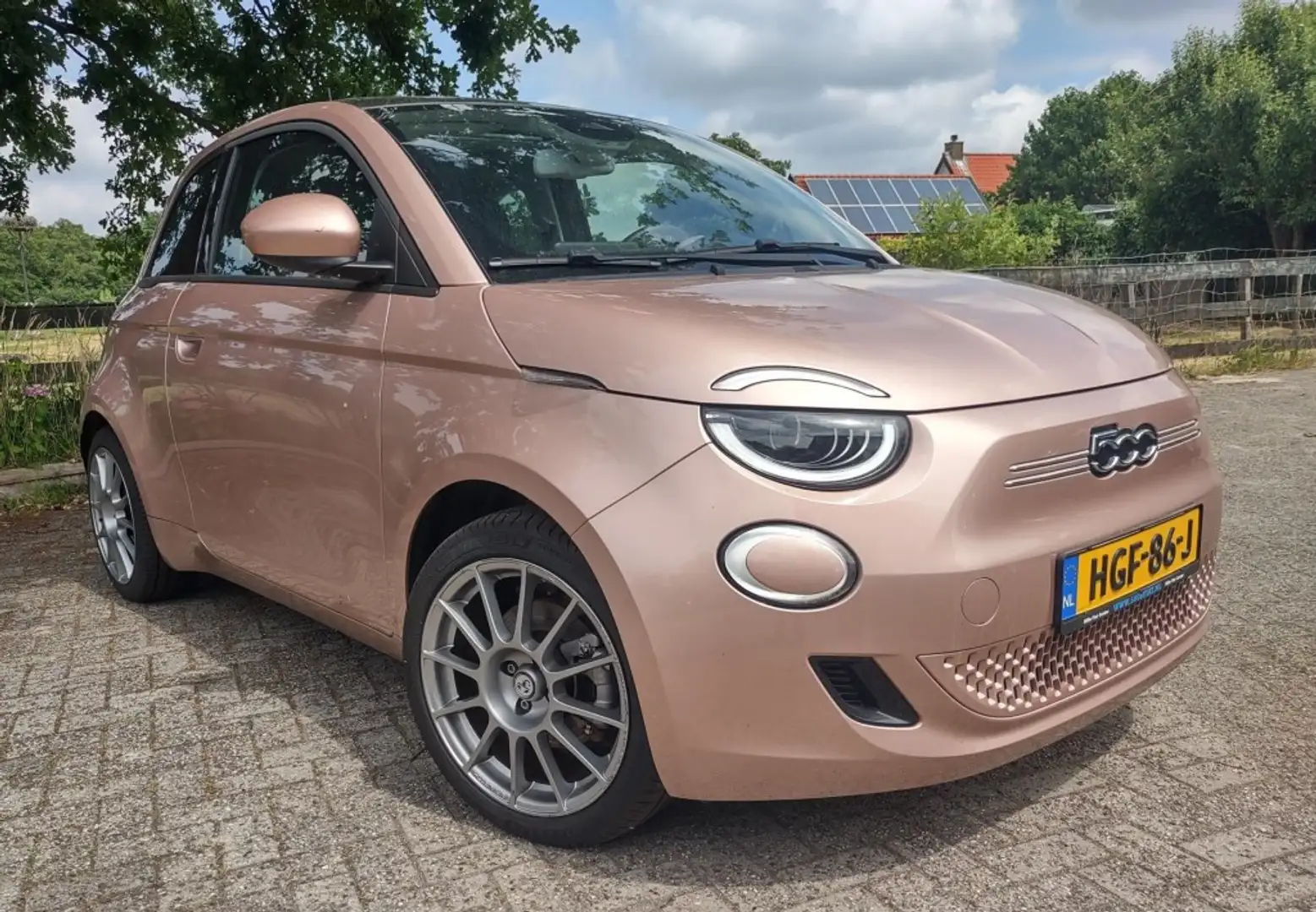 Fiat 500 E-PanoDak-Nu met SummerSale KORTING tot 2000euro!! Paars - 2