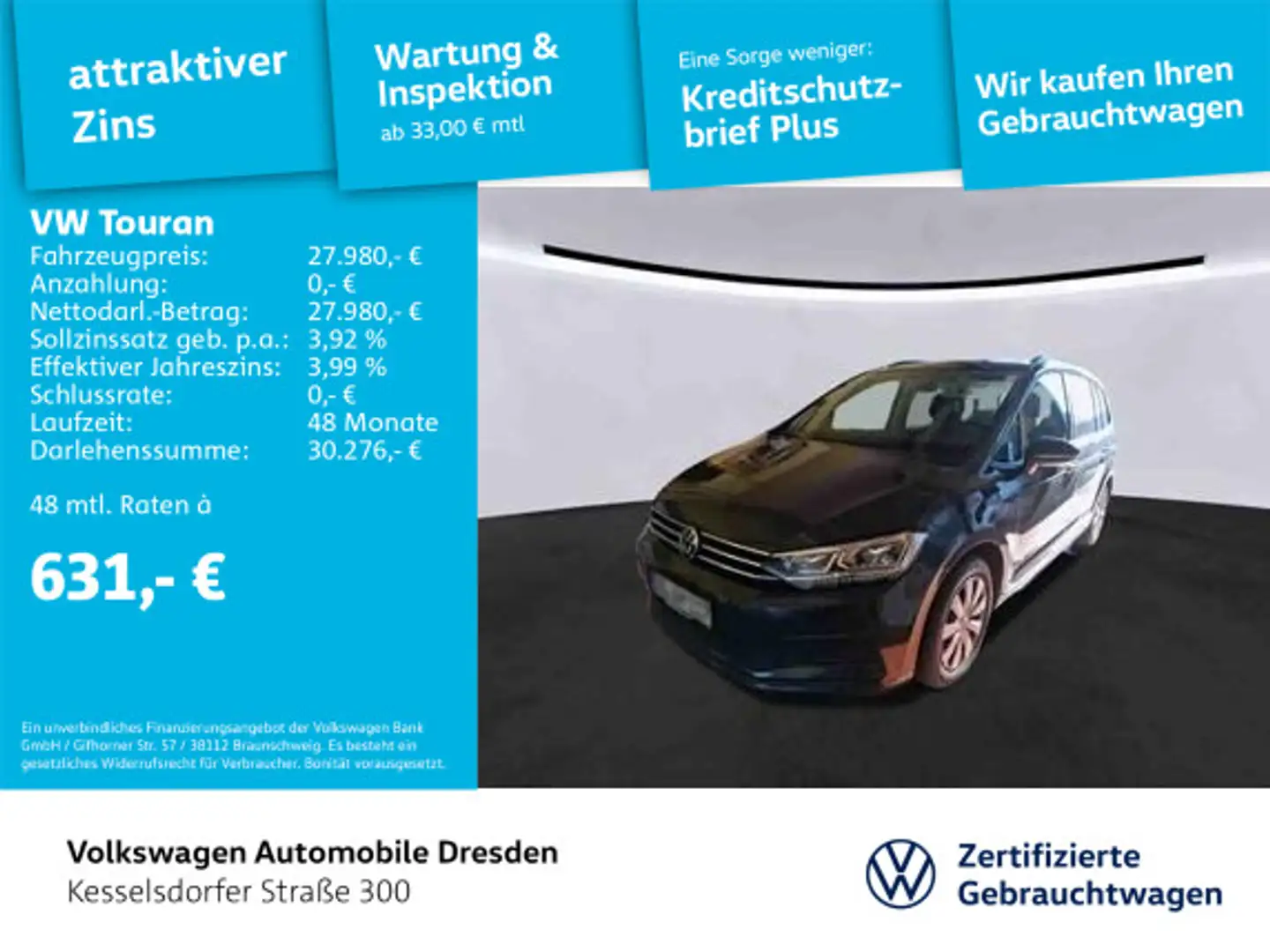 Volkswagen Touran Comfortline 2.0 TDI LED AHZV KAMERA PANO Gris - 1