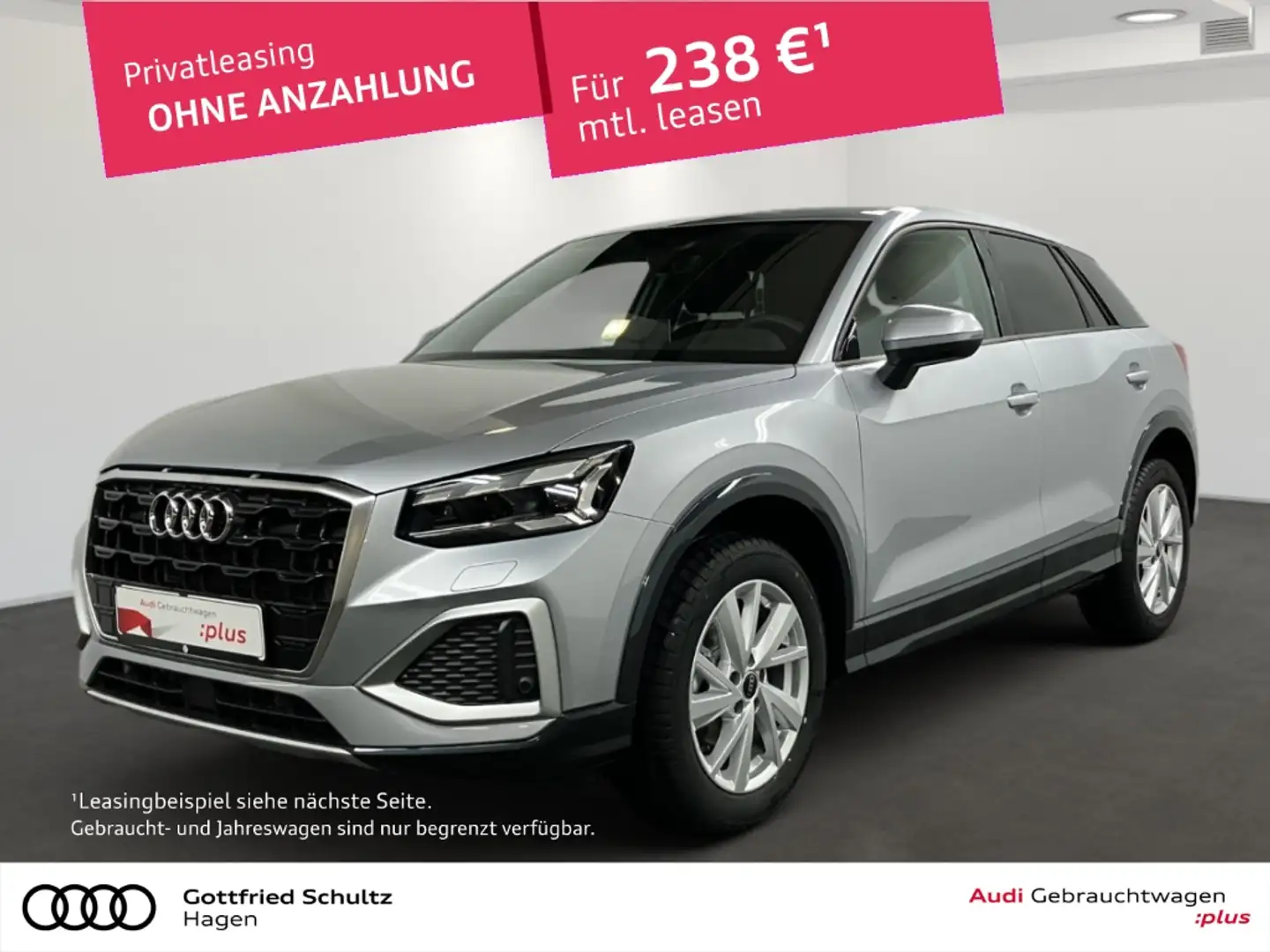 Audi Q2 35 TFSI S-tronic MATRIX AHK CarPlay SHZ advanced Silber - 1
