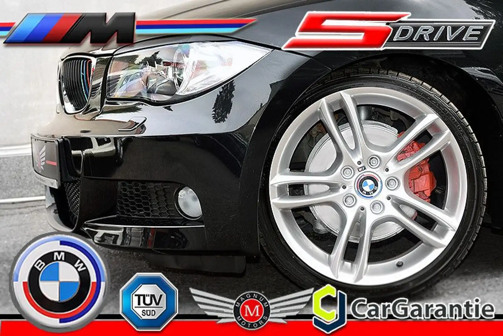 BMW 120 i CABRIO M SPORT*Klimaaut.*Leder*Xenom*Temp.* Schwarz - 1