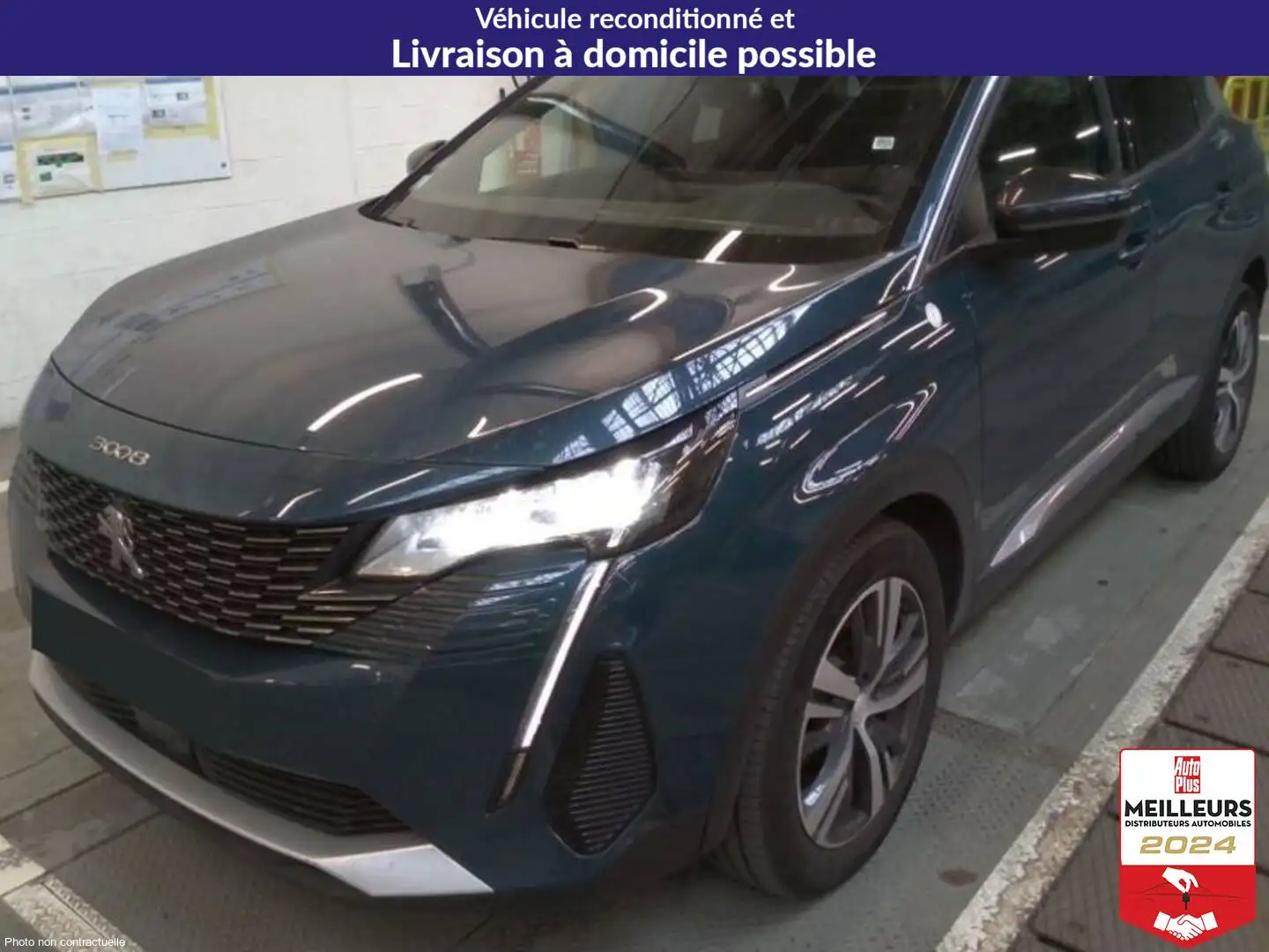 Peugeot 3008 Hybrid 136 e-DCS6 Allure Pack +PDC AV Blau - 1