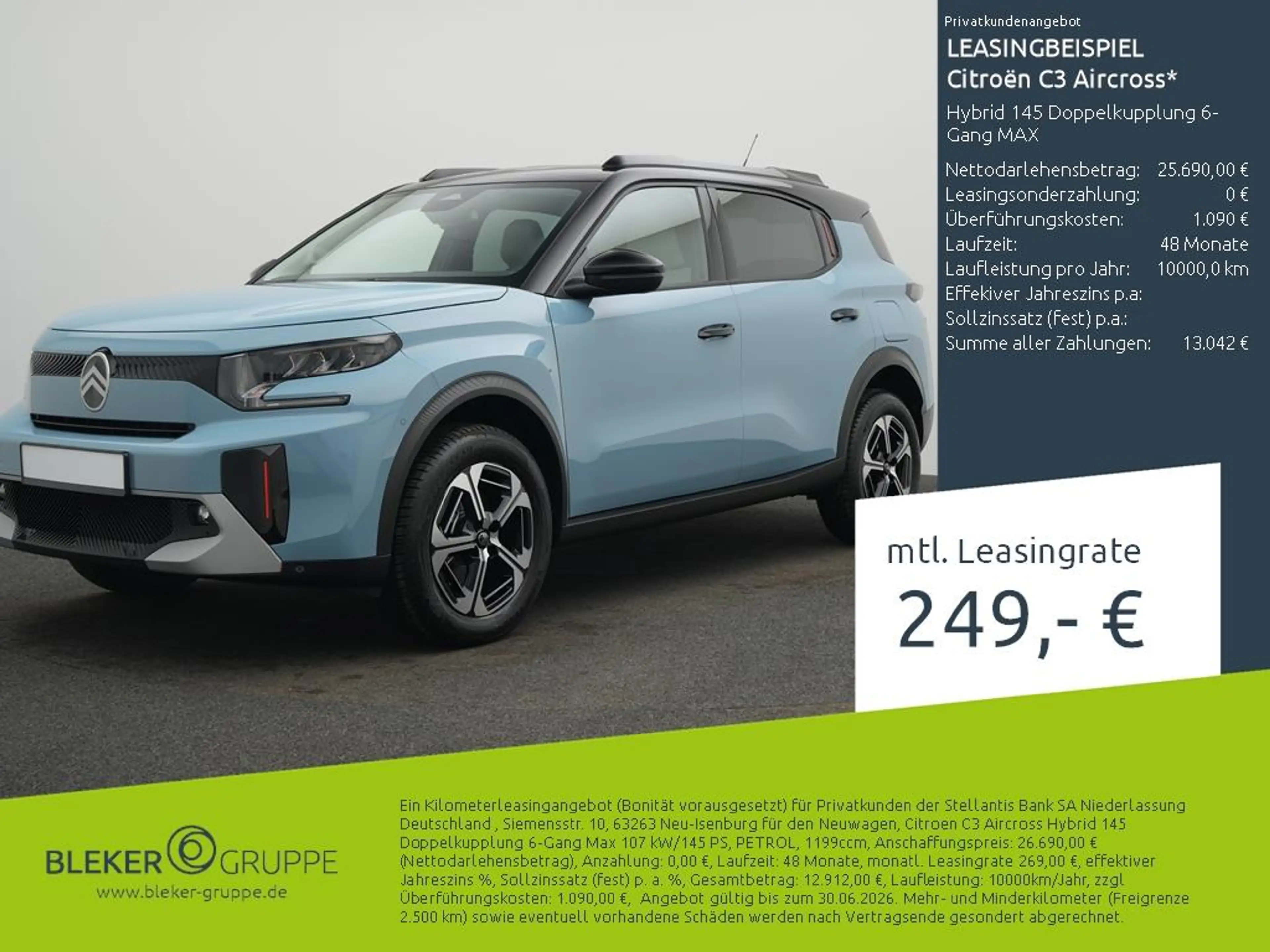 Citroen C3 Aircross Hybrid 145 Doppelkupplung 6-Gang MAX