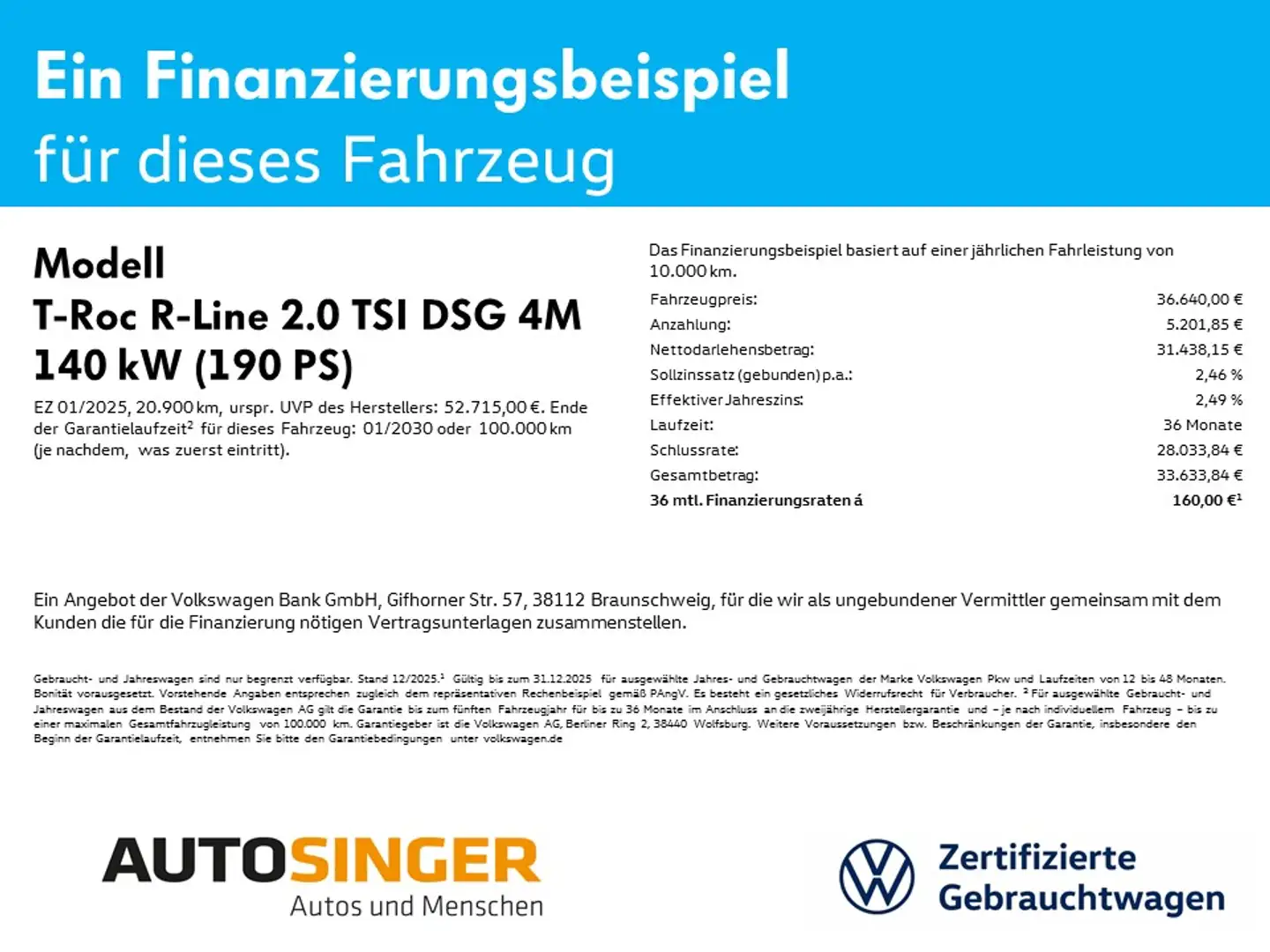 Volkswagen T-Roc R-Line 2.0 TSI DSG 4M *AHK*LED*ACC*NAVI* Grau - 2