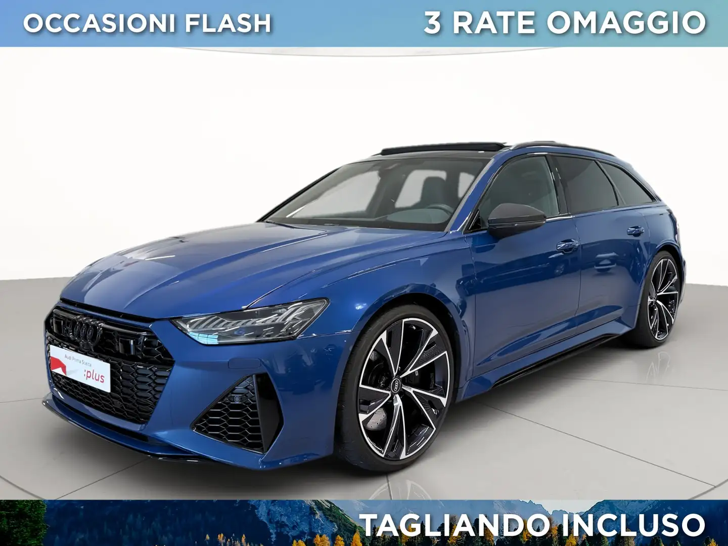 Audi RS6 avant 4.0 mhev performance quattro tiptronic Bleu - 1