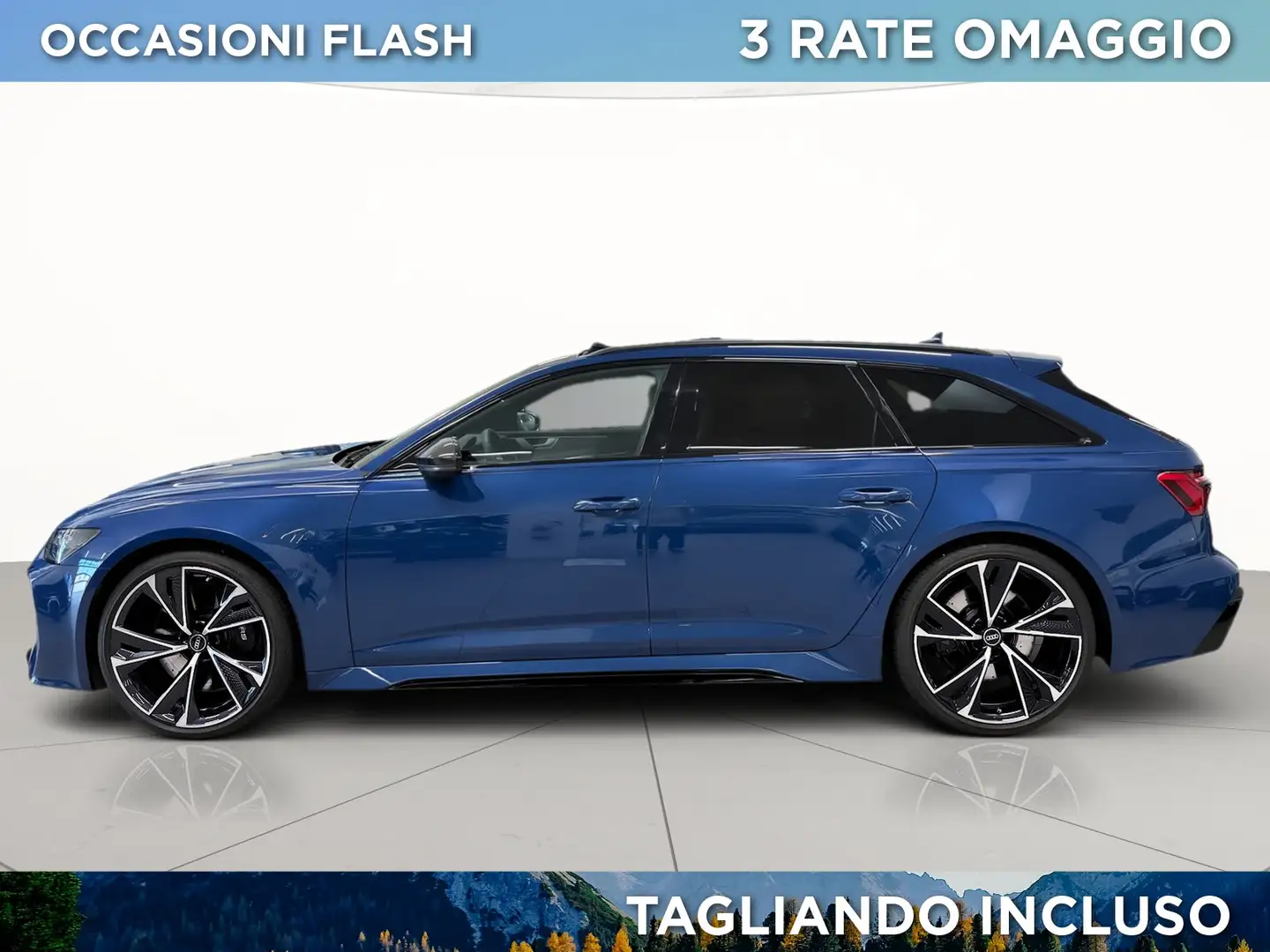 Audi RS6 avant 4.0 mhev performance quattro tiptronic Bleu - 2