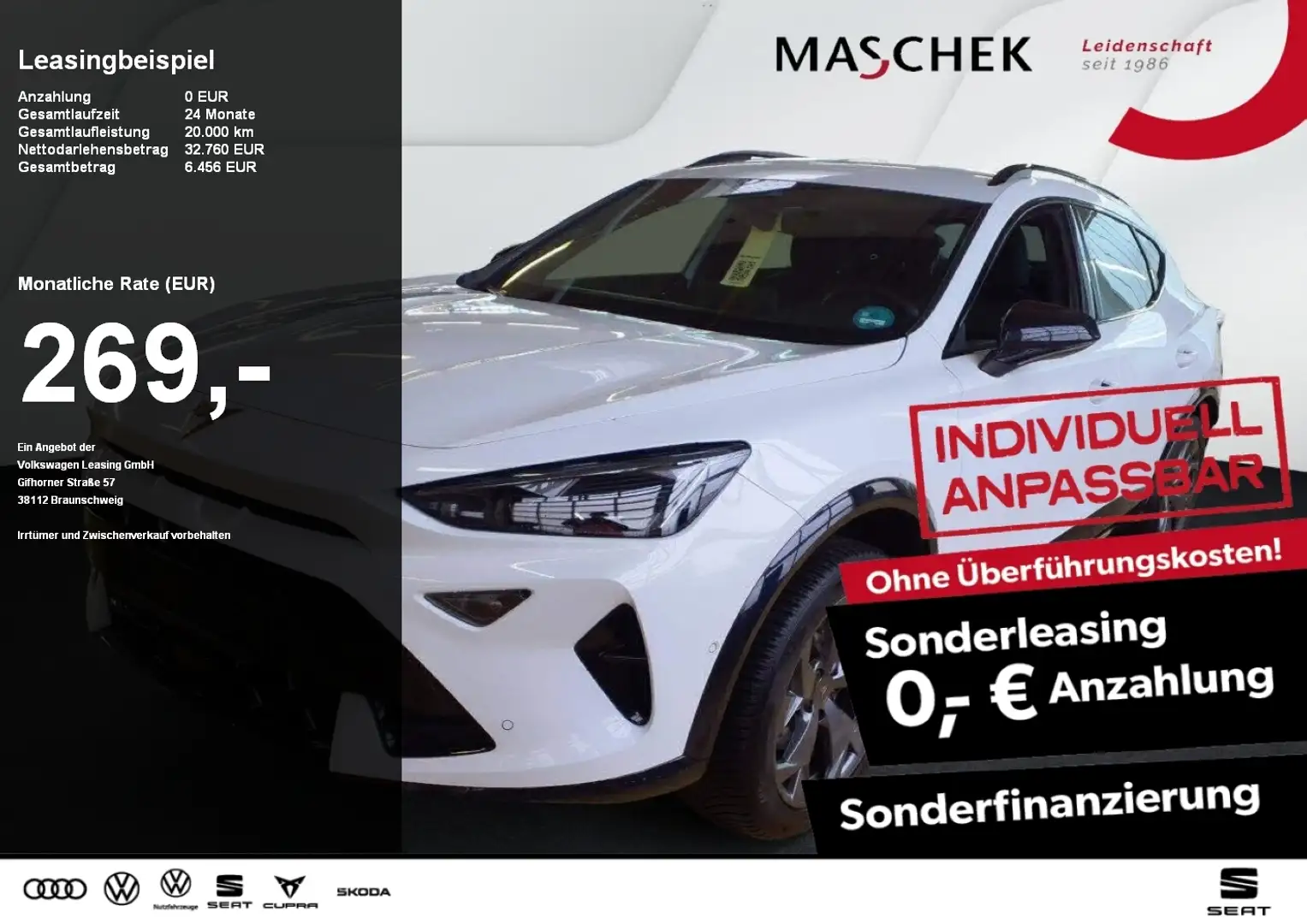 CUPRA Formentor 2.0 TDI Sonderleasing! Navi RearView Weiß - 1