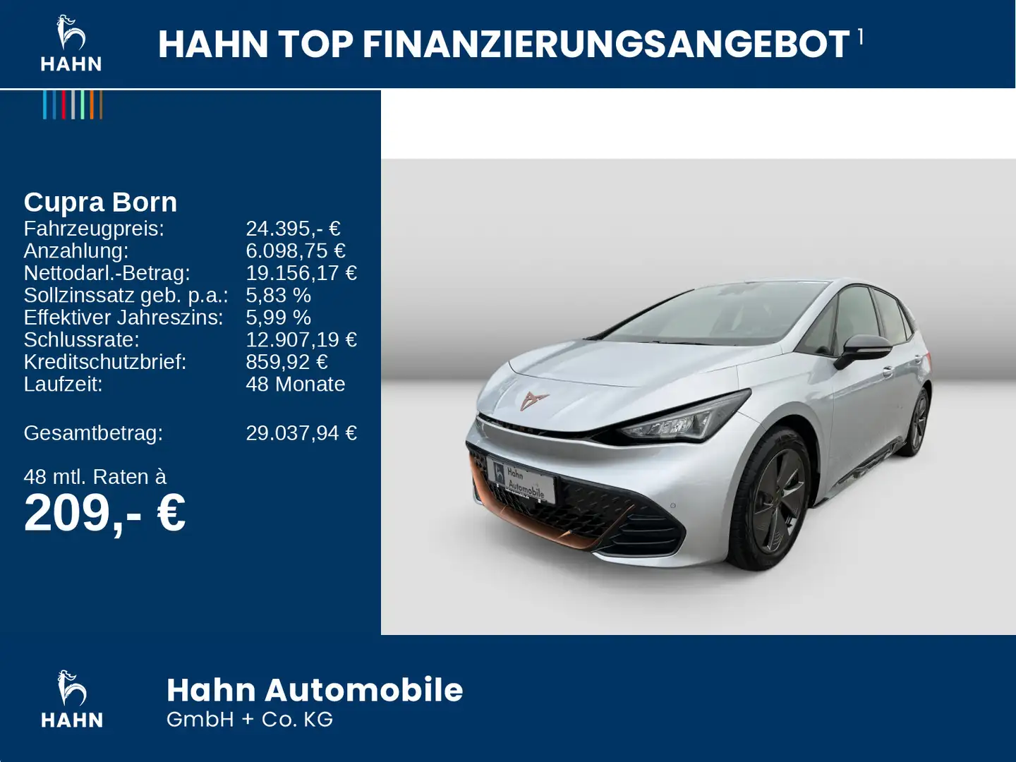 CUPRA Born 150 ACC Cam LED Navi Sitzheizung Silber - 2