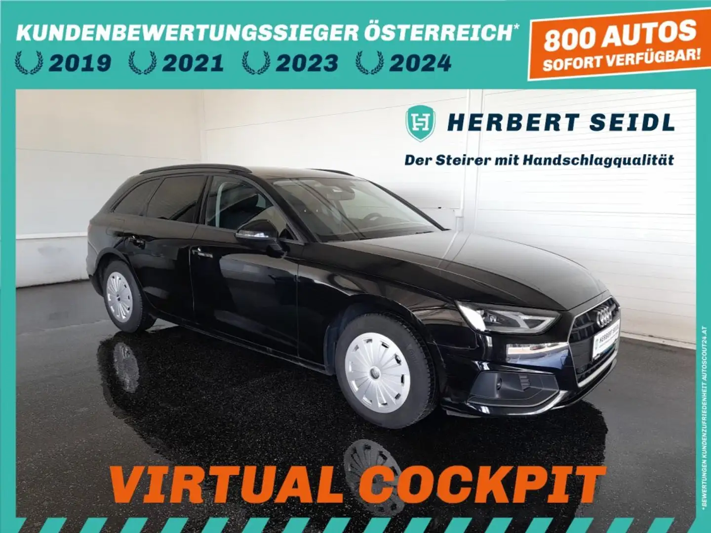 Audi A4 Avant 35 TDI S-tr *VOLL-LED MIT FLA / VIRTUELL PLUS / NAVI / 3-ZONEN KLIMA / TEMPOMAT / E-KLAPPE* Schwarz - 1