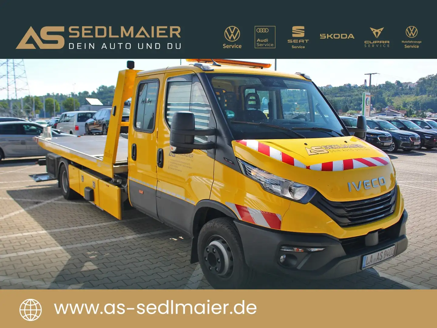 Iveco Daily DOKA 70C18 Hallenfahrzeug ALU Plateau Seilw Jaune - 1