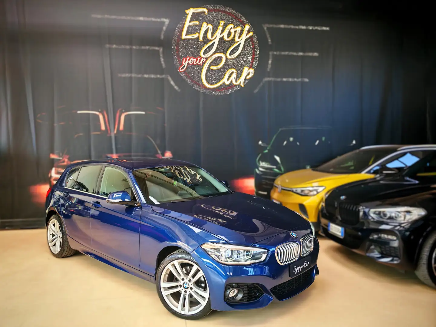 BMW 118 Serie1 118d Urban 5p auto EXT M SPORT + CERCHI 18" Bleu - 1