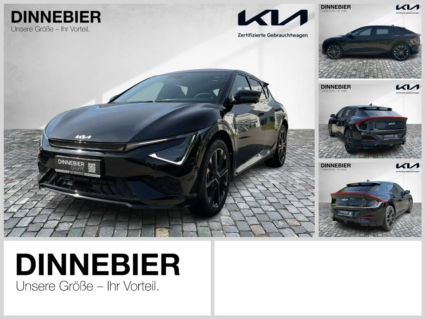 Kia EV6 GT-Line AWD+Glasdach+360°Kamera+LED+Navi Noir - 1