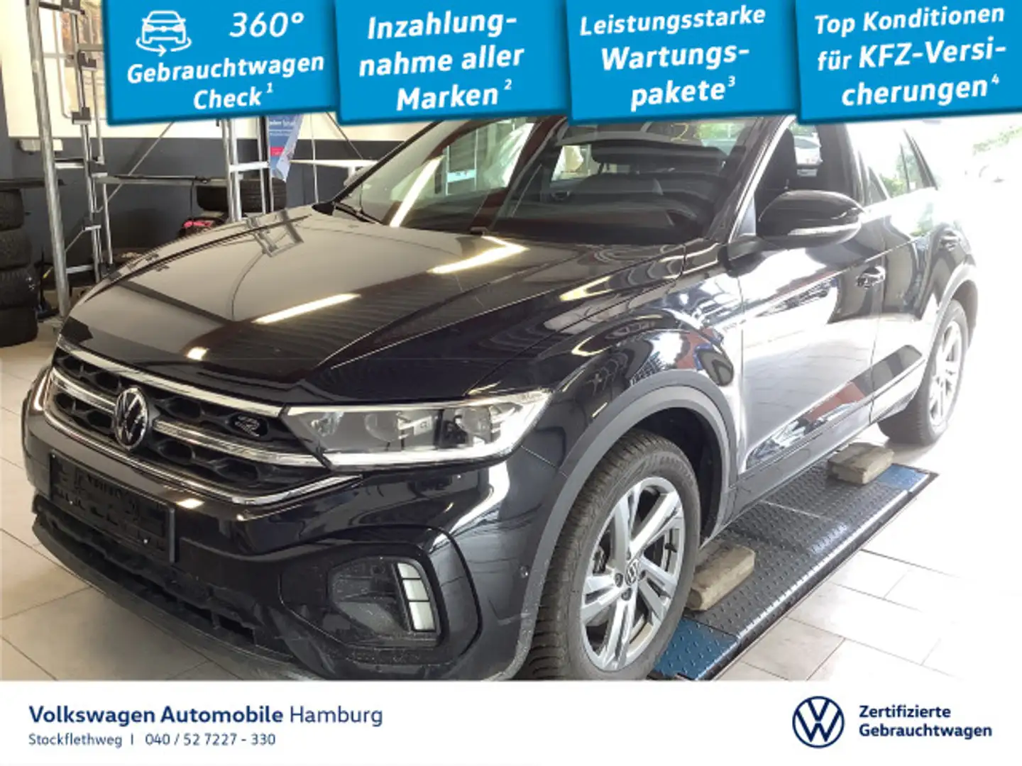Volkswagen T-Roc 2.0 TSI R-Line 4M DSG Navi Kamera Beats Schwarz - 1