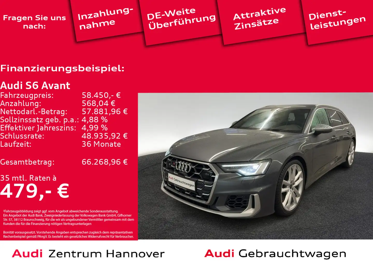 Audi S6 3.0 TDI quattro Matrix LED 21-Zoll Bang Gris - 1