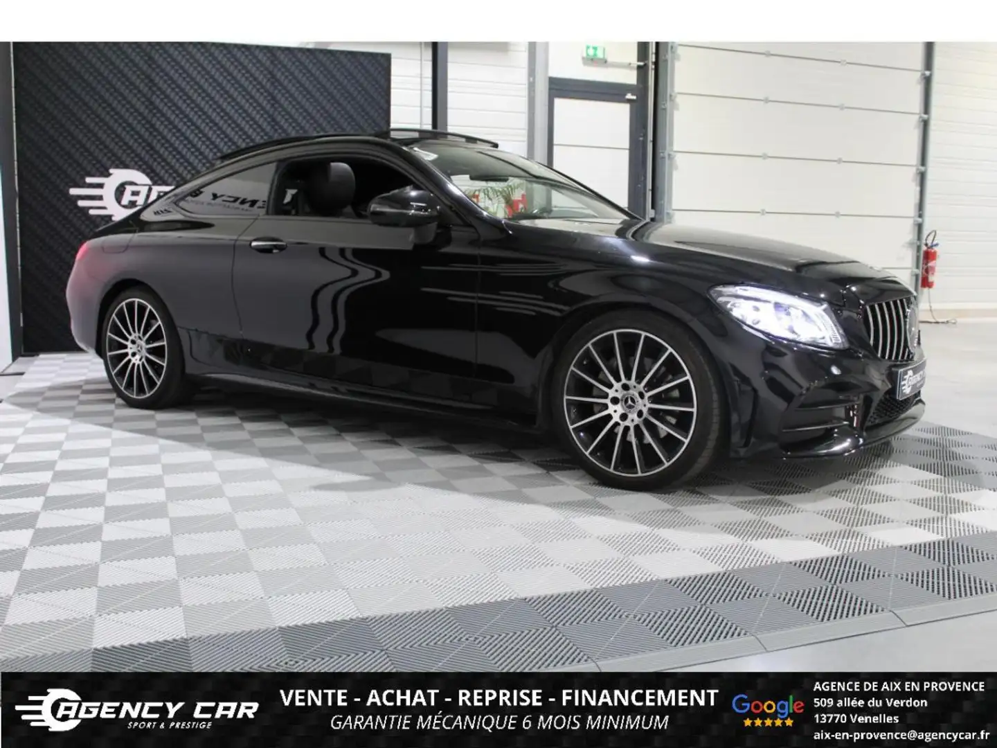 Mercedes-Benz C 220 Coupé 220 d - BVA 9G-Tronic AMG Line -TOIT OUVRANT - CARPLAY Zwart - 2