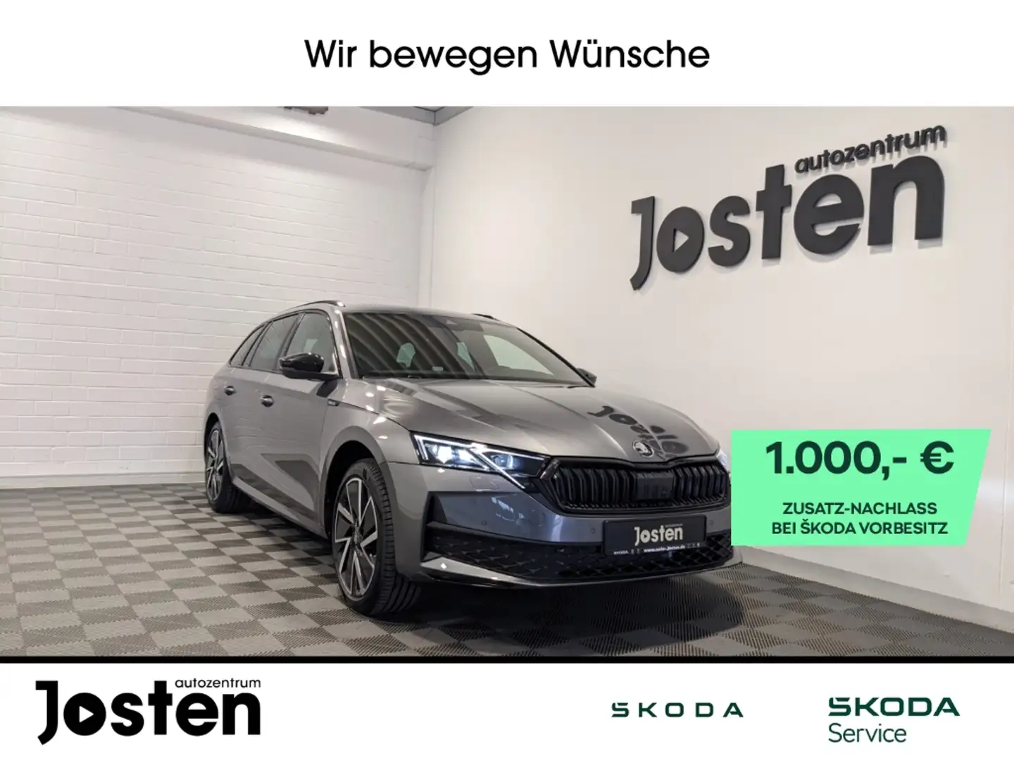 Skoda Octavia Combi Sportline 2.0TDI LichtSicht+ AHK Pano Canton Grau - 1