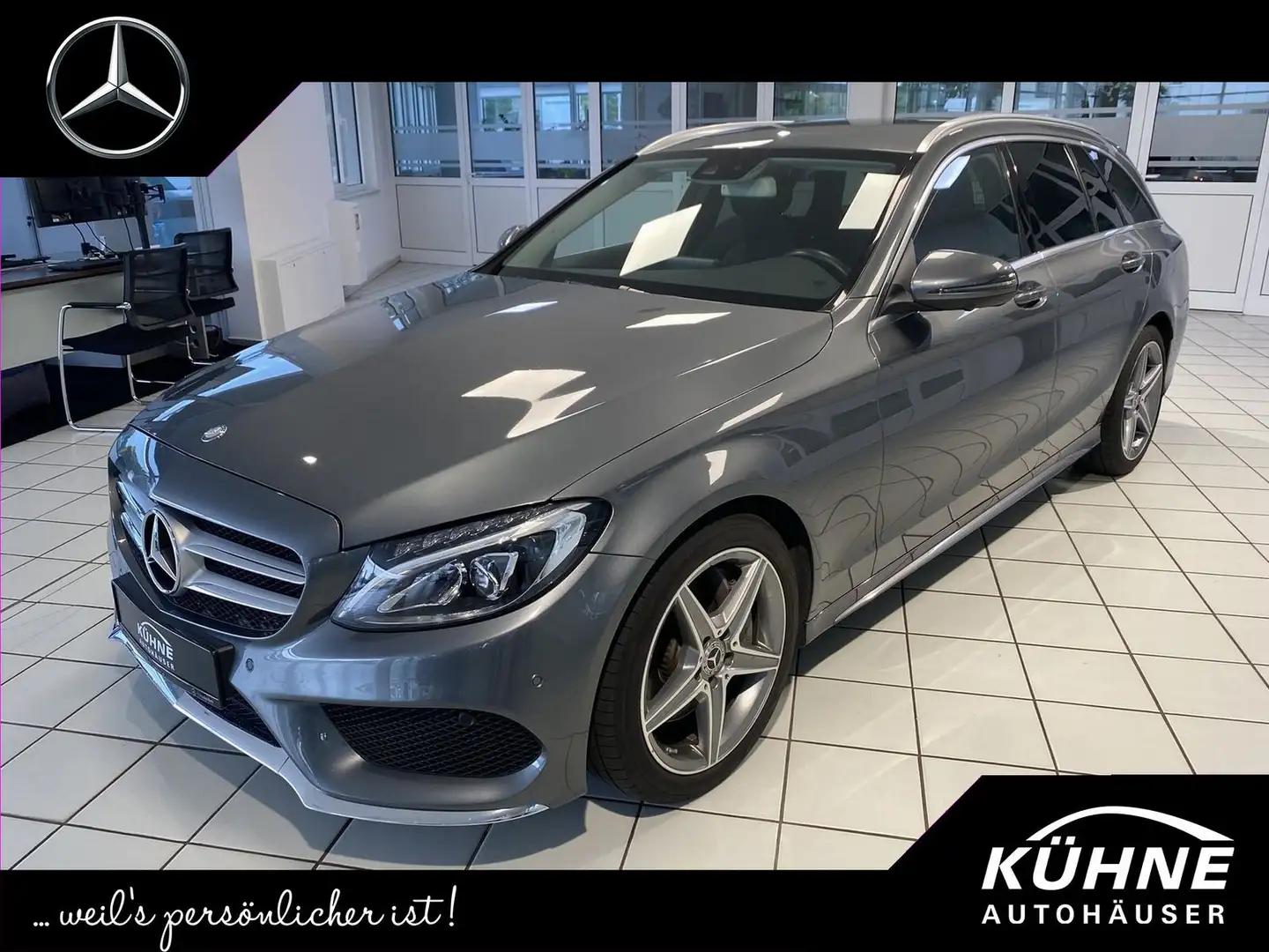 Mercedes-Benz C 250 T AMG Standheizung+AHK+360° # Scheckheft ! Grau - 1