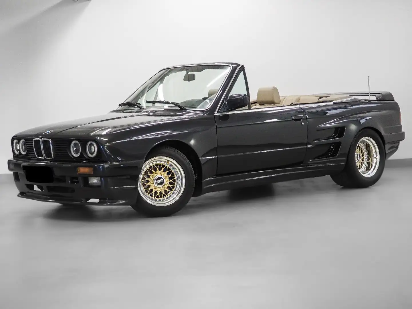 BMW 325 E30 325i Cabrio*KOENIG-UMBAU*SAMMLER*1.HAND Schwarz - 1