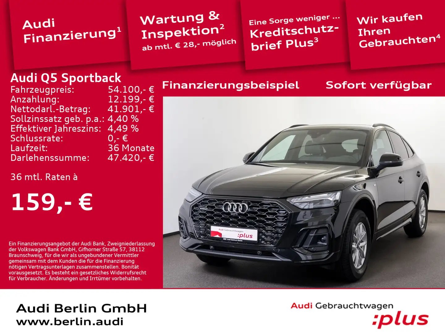 Audi Q5 S line 45 TFSI qu. S tr.AHK 360°K Schwarz - 1
