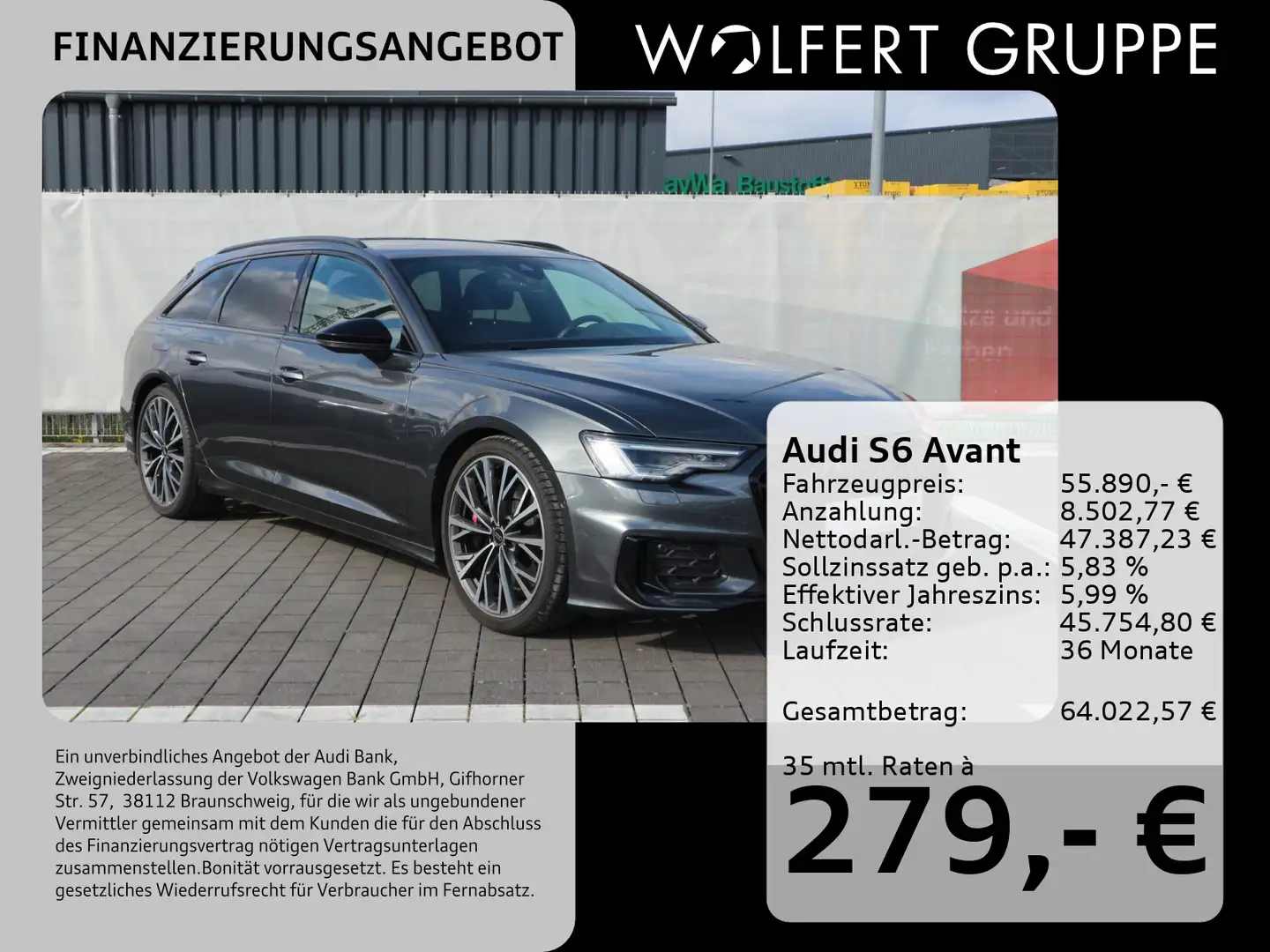Audi S6 TDI quattro *STANDHEIZUNG*B&O*ACC*RKF Gris - 1