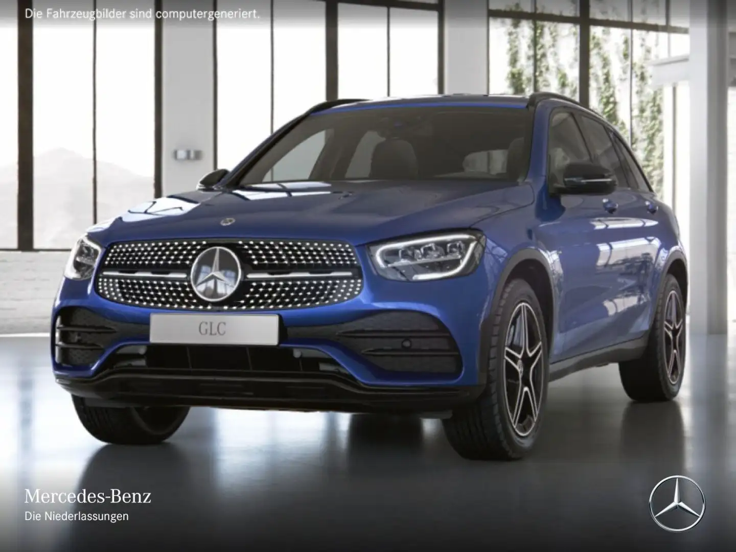 Mercedes-Benz GLC 300 de 4M AMG+NIGHT+AHK+LED+KAMERA+TOTW+9G Blau - 2